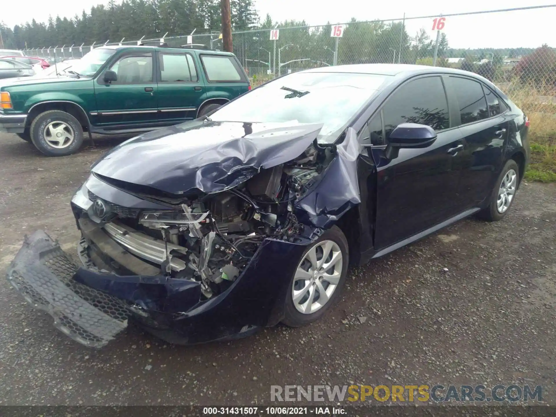 2 Photograph of a damaged car JTDEPRAE3LJ044542 TOYOTA COROLLA 2020