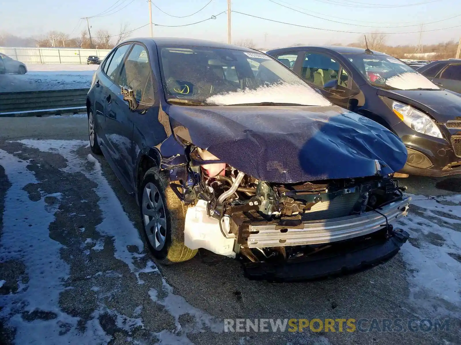 1 Photograph of a damaged car JTDEPRAE3LJ044556 TOYOTA COROLLA 2020