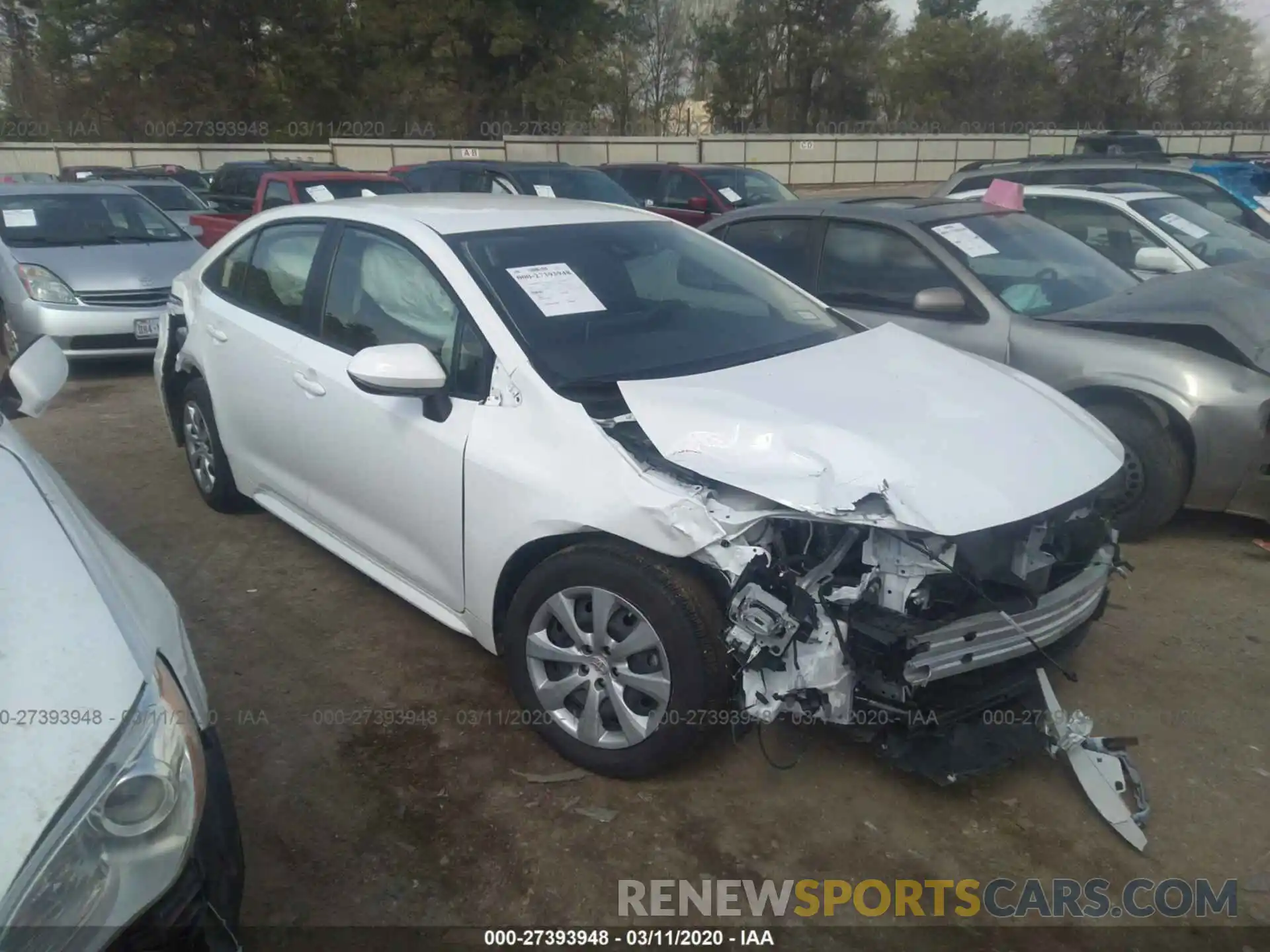 1 Photograph of a damaged car JTDEPRAE3LJ044606 TOYOTA COROLLA 2020