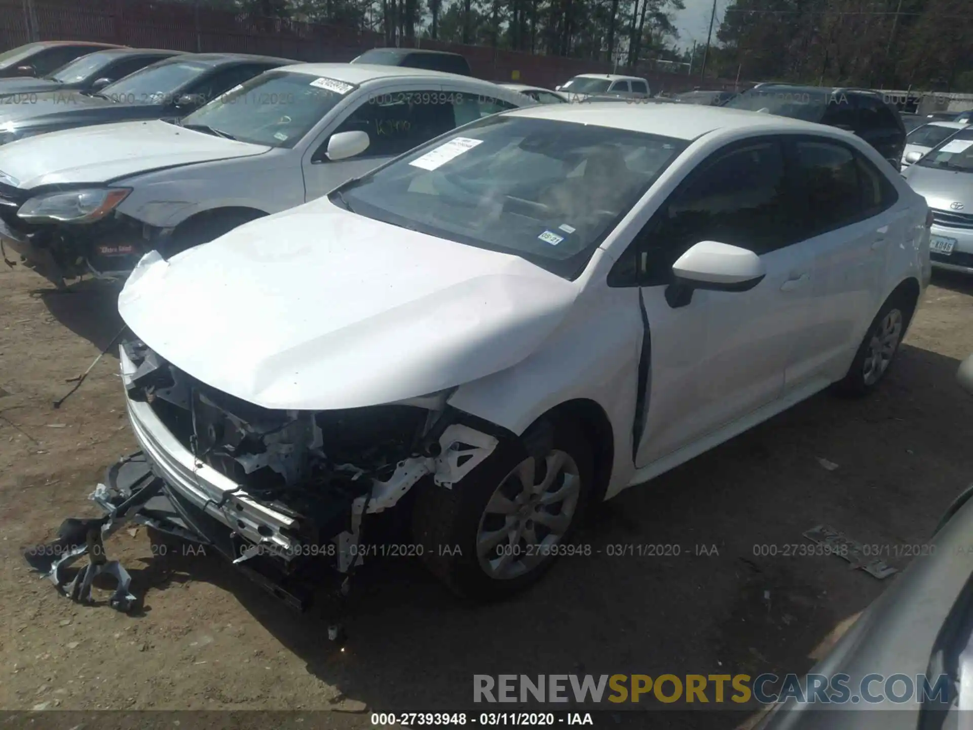 2 Photograph of a damaged car JTDEPRAE3LJ044606 TOYOTA COROLLA 2020