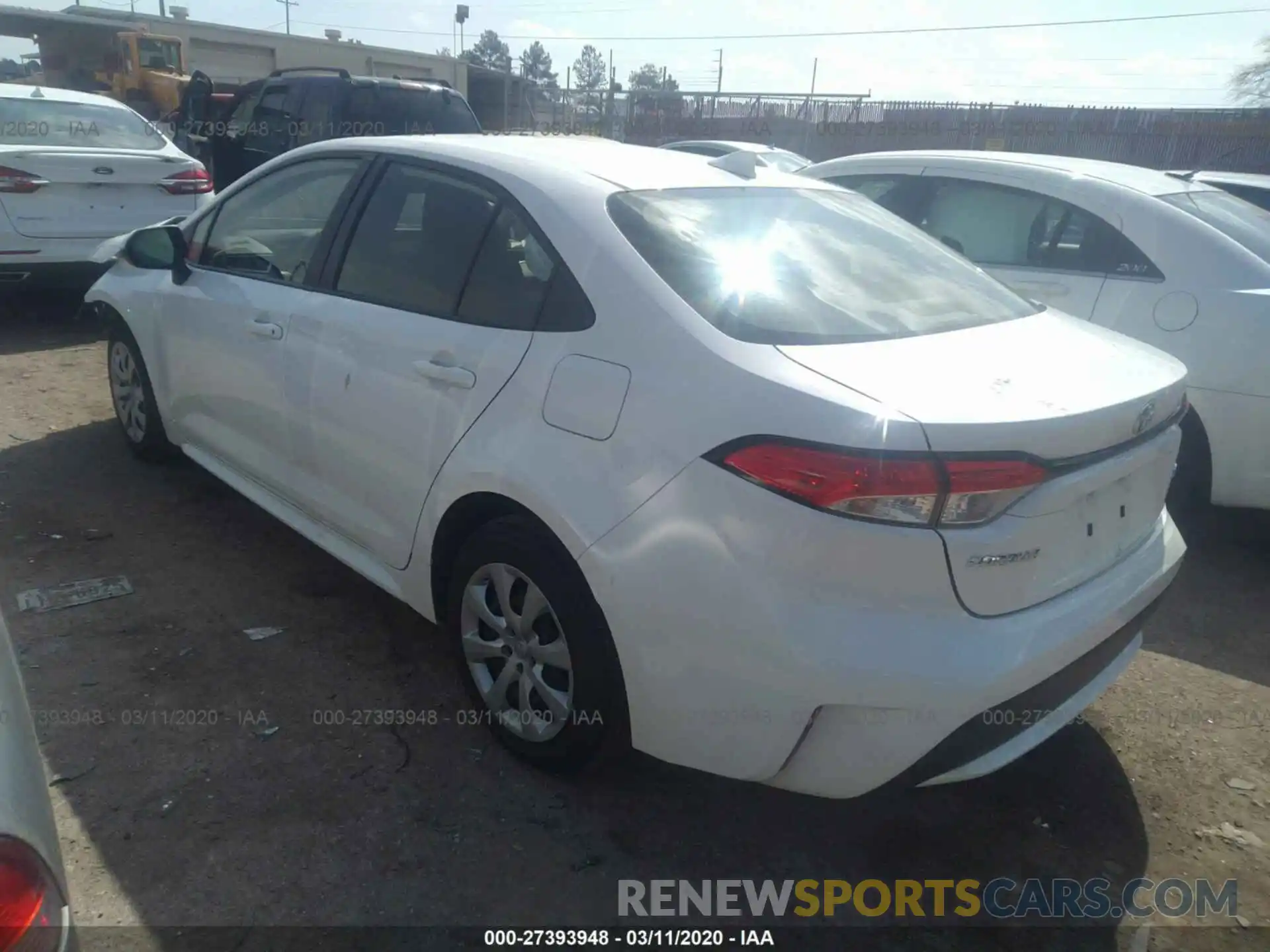 3 Photograph of a damaged car JTDEPRAE3LJ044606 TOYOTA COROLLA 2020