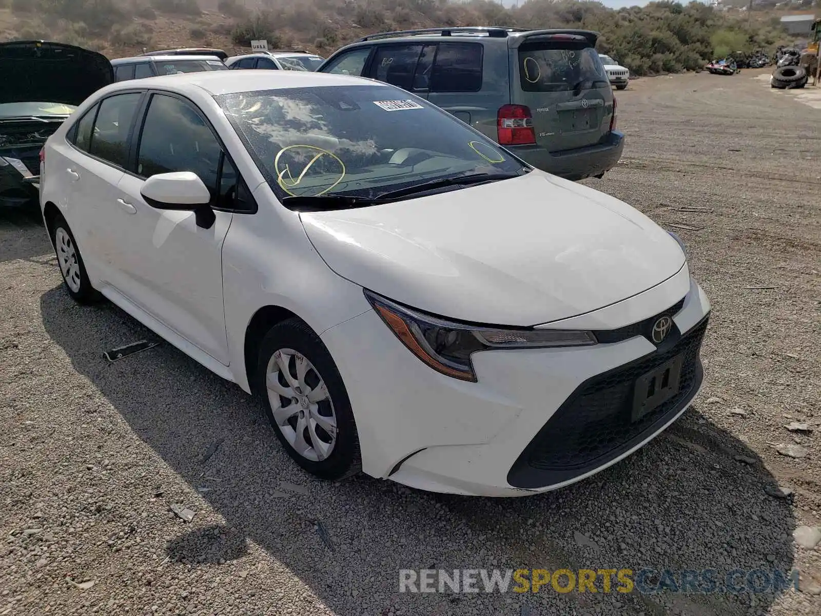 1 Photograph of a damaged car JTDEPRAE3LJ044637 TOYOTA COROLLA 2020