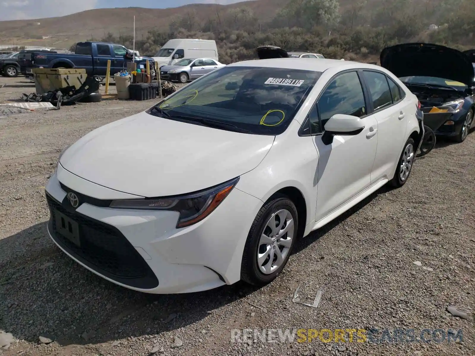 2 Photograph of a damaged car JTDEPRAE3LJ044637 TOYOTA COROLLA 2020