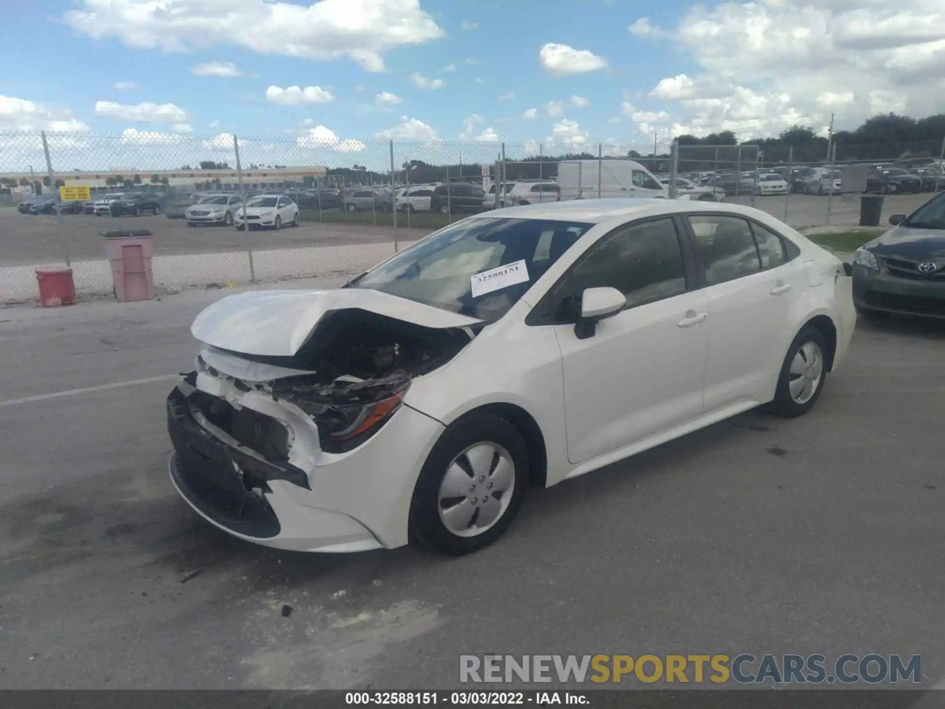 2 Photograph of a damaged car JTDEPRAE3LJ045075 TOYOTA COROLLA 2020