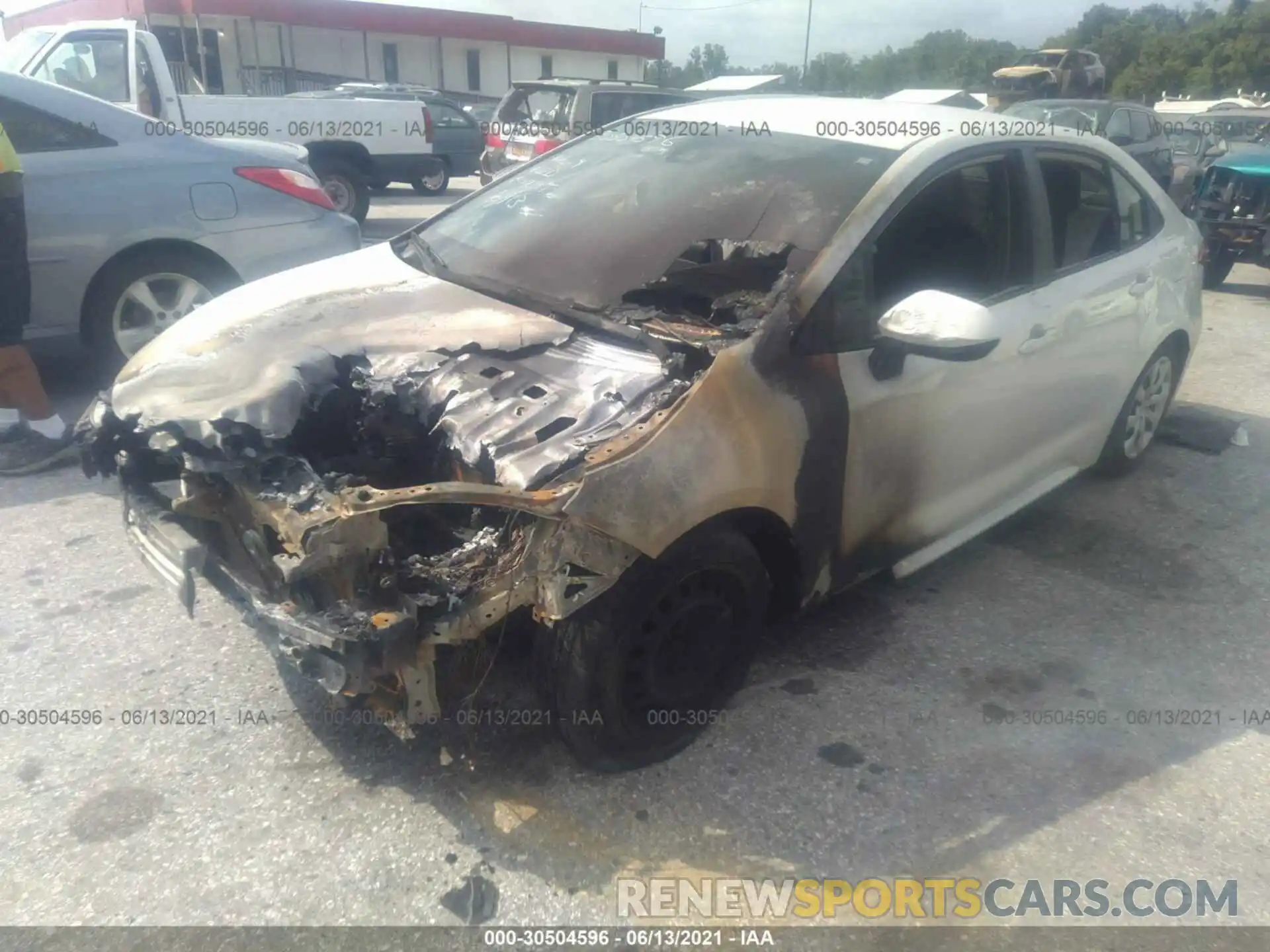 2 Photograph of a damaged car JTDEPRAE3LJ045366 TOYOTA COROLLA 2020