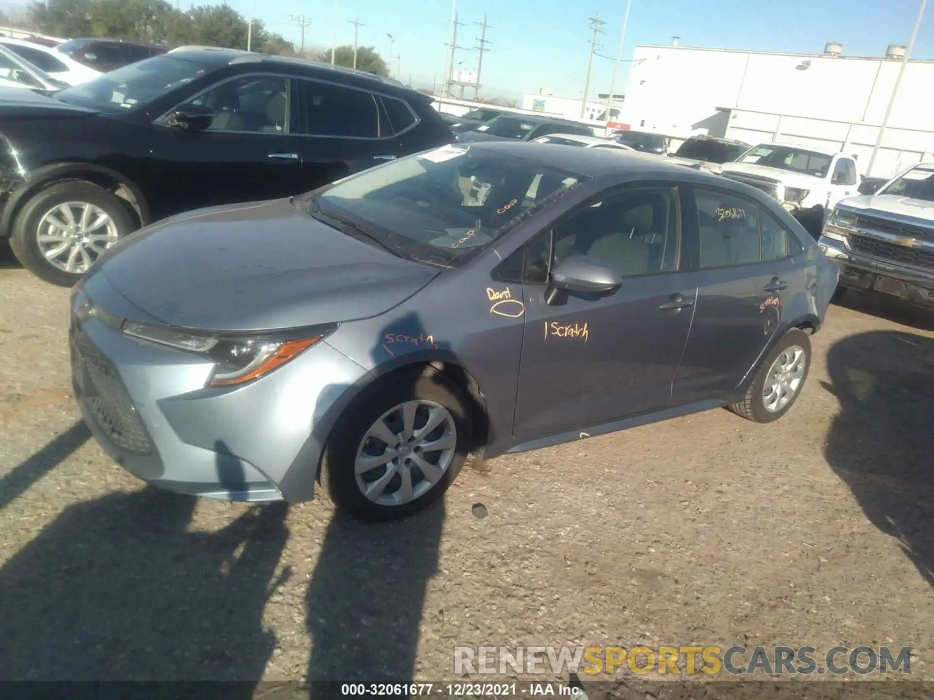 2 Photograph of a damaged car JTDEPRAE3LJ045402 TOYOTA COROLLA 2020