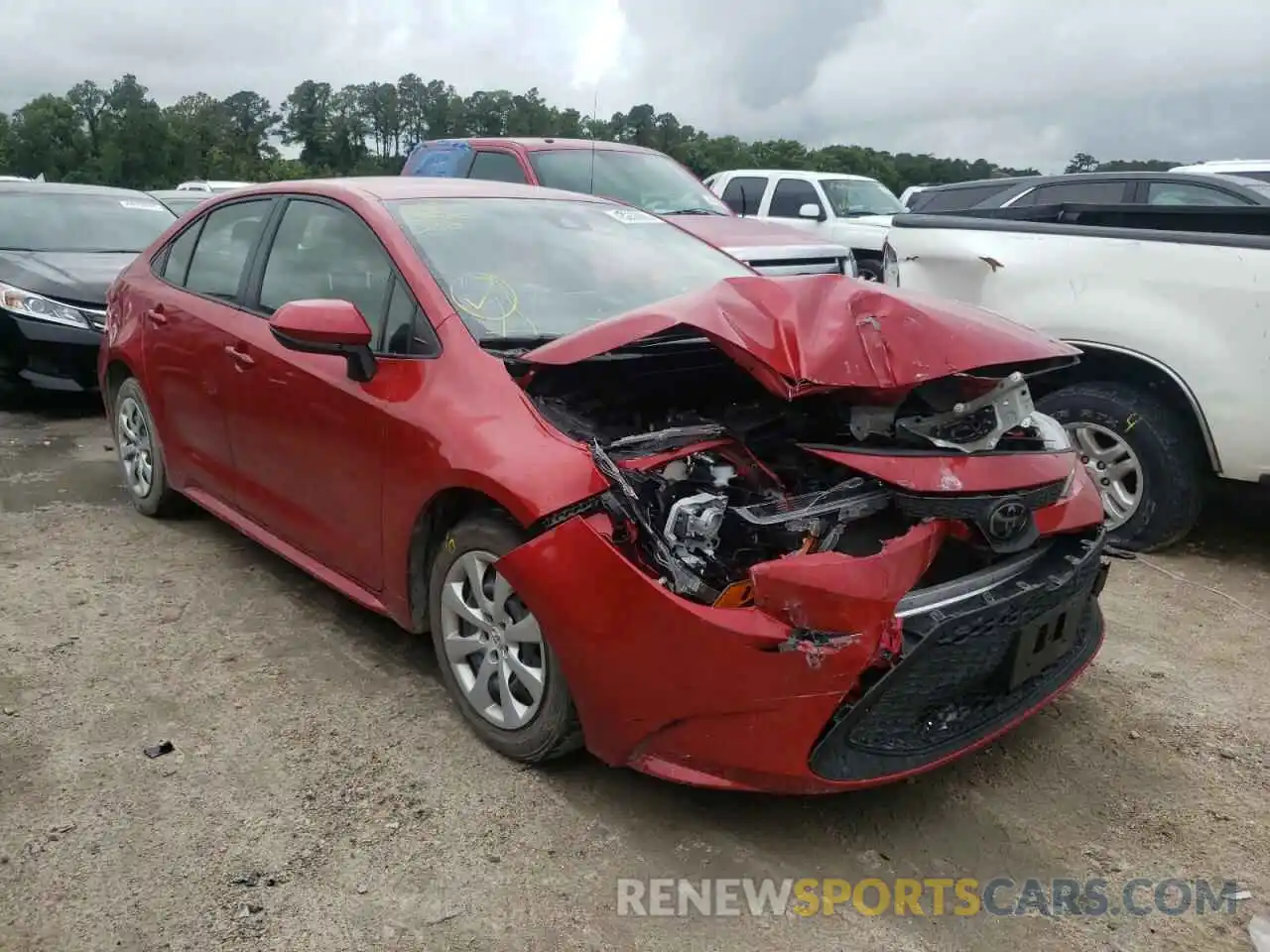 1 Photograph of a damaged car JTDEPRAE3LJ045495 TOYOTA COROLLA 2020