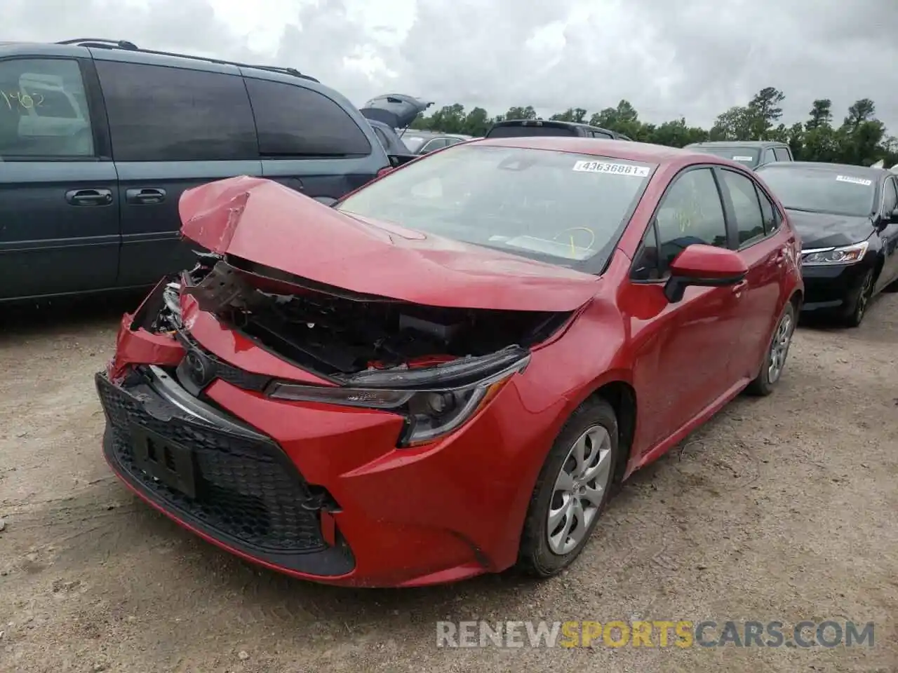 2 Photograph of a damaged car JTDEPRAE3LJ045495 TOYOTA COROLLA 2020