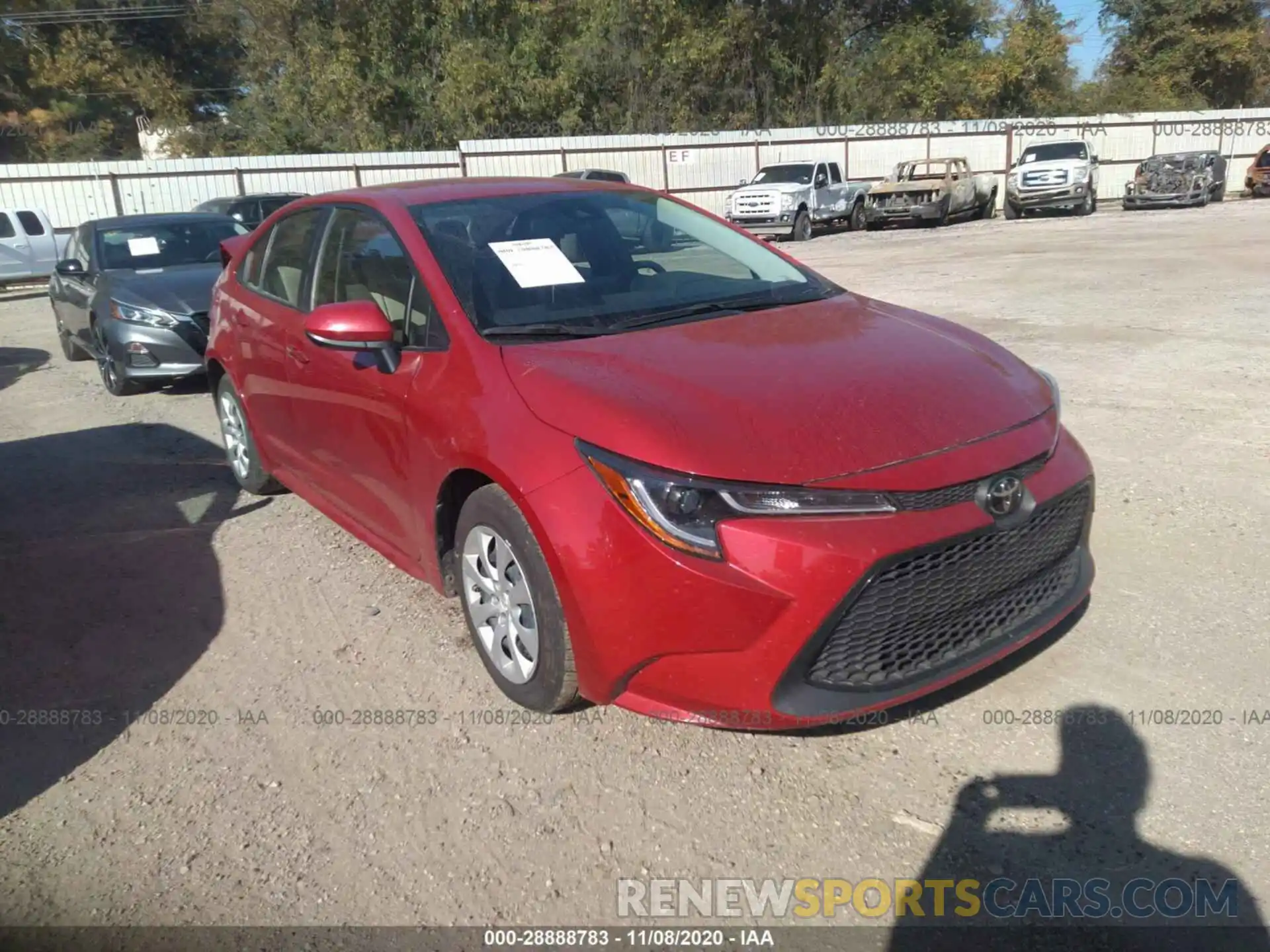 1 Photograph of a damaged car JTDEPRAE3LJ045867 TOYOTA COROLLA 2020