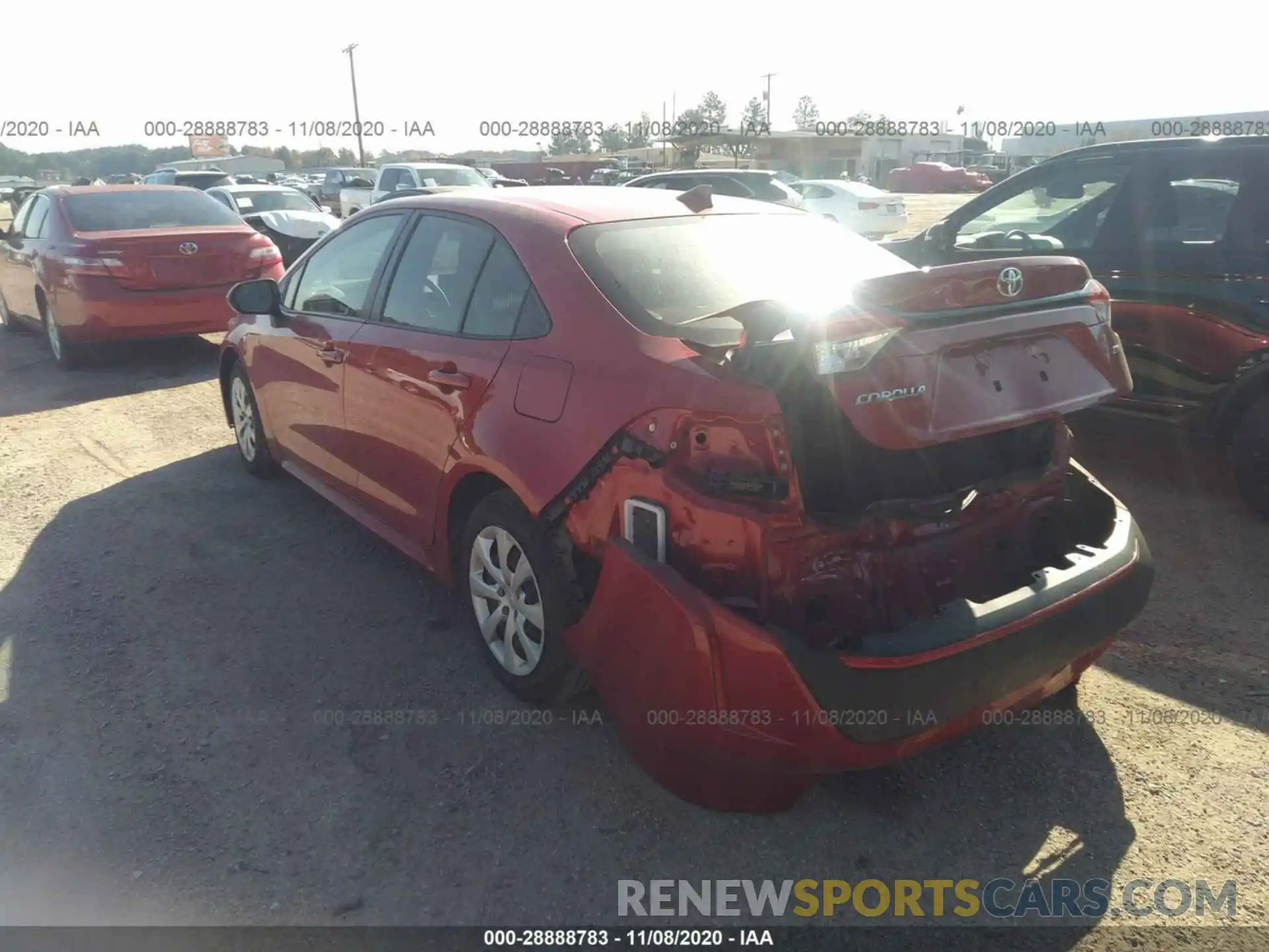 3 Photograph of a damaged car JTDEPRAE3LJ045867 TOYOTA COROLLA 2020