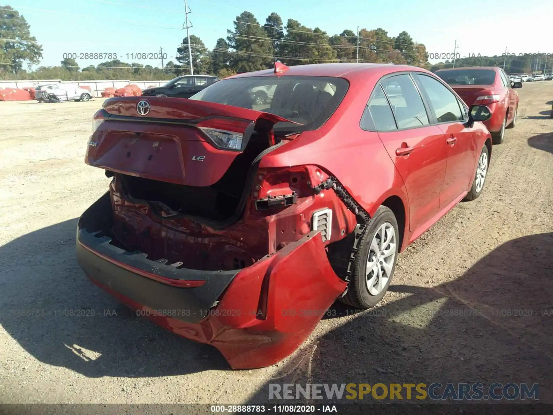 4 Photograph of a damaged car JTDEPRAE3LJ045867 TOYOTA COROLLA 2020