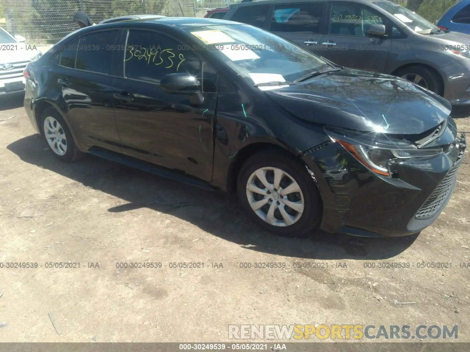 1 Photograph of a damaged car JTDEPRAE3LJ046159 TOYOTA COROLLA 2020