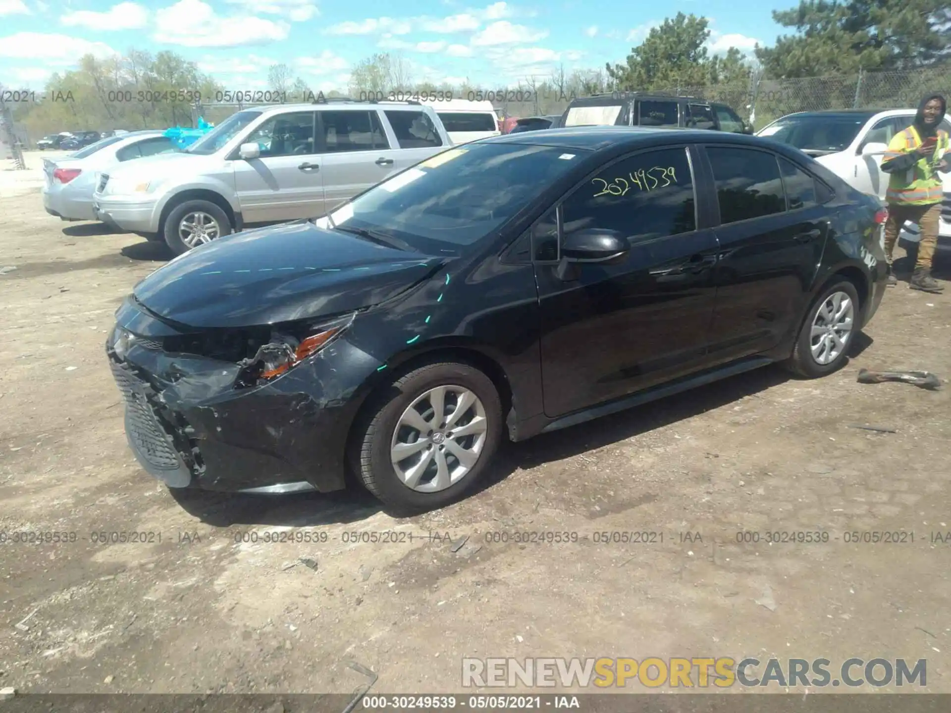 2 Photograph of a damaged car JTDEPRAE3LJ046159 TOYOTA COROLLA 2020