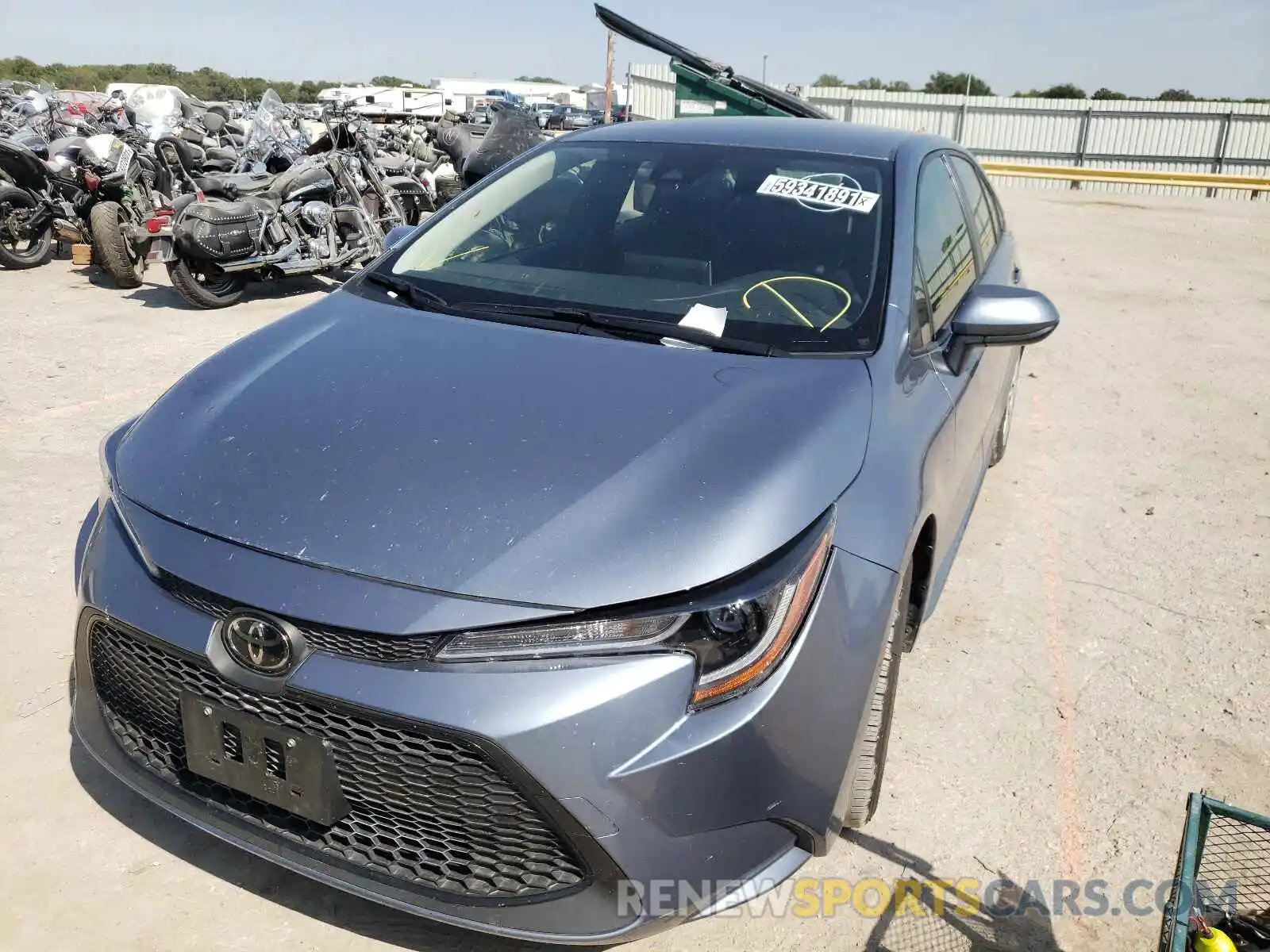 2 Photograph of a damaged car JTDEPRAE3LJ046758 TOYOTA COROLLA 2020