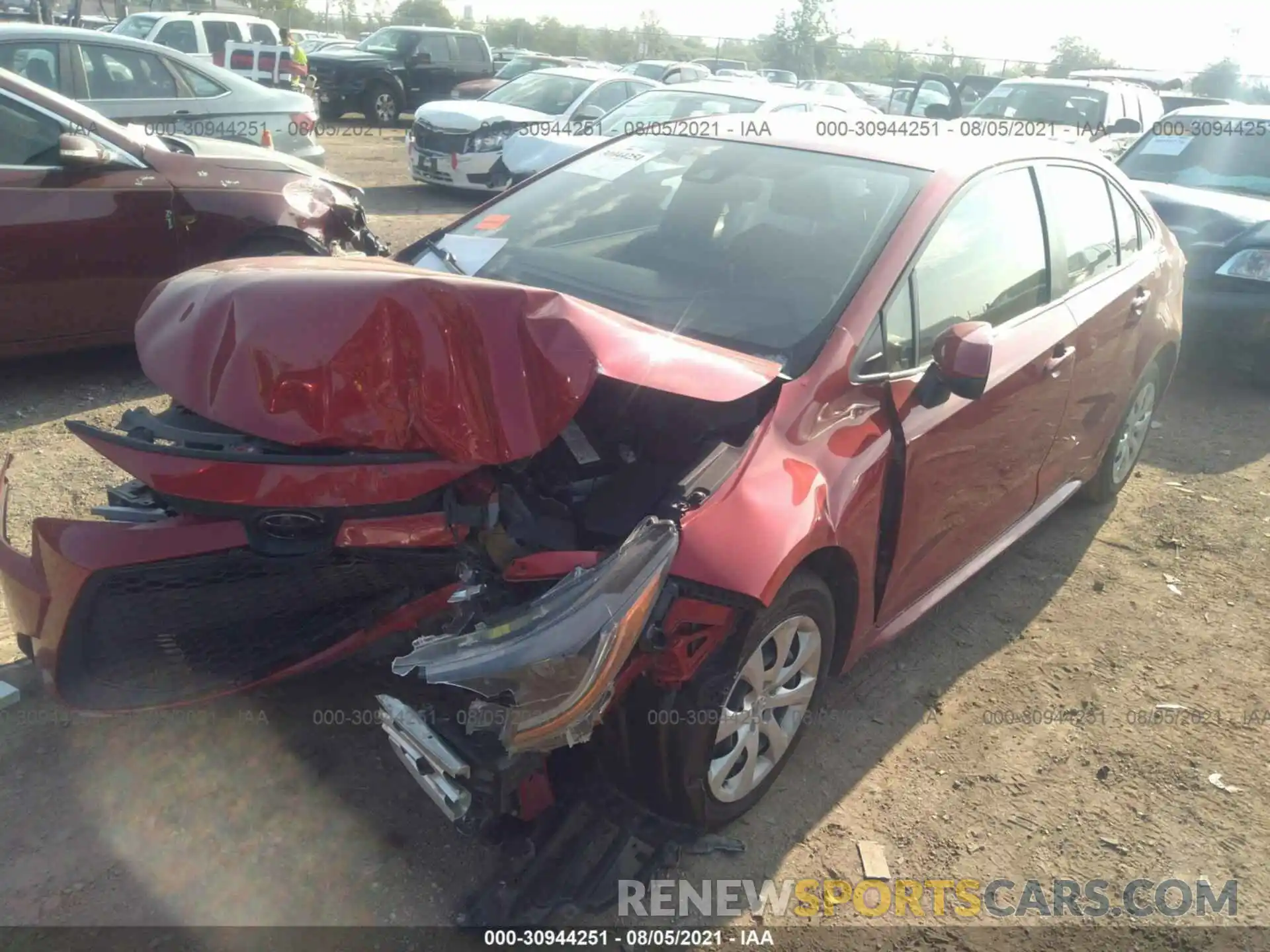 2 Photograph of a damaged car JTDEPRAE3LJ046842 TOYOTA COROLLA 2020