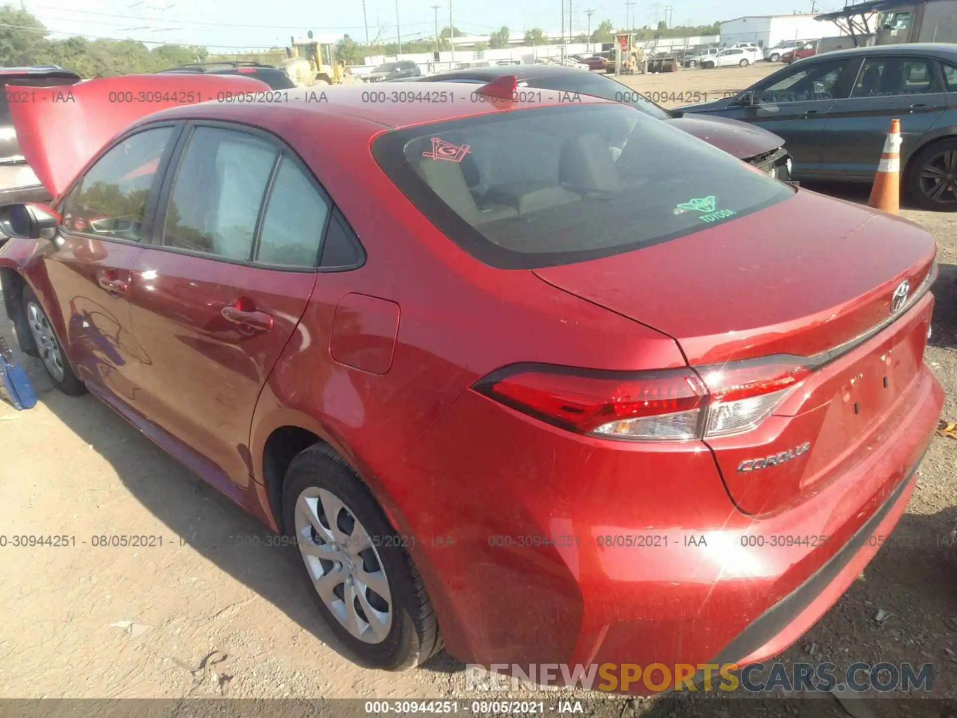 3 Photograph of a damaged car JTDEPRAE3LJ046842 TOYOTA COROLLA 2020