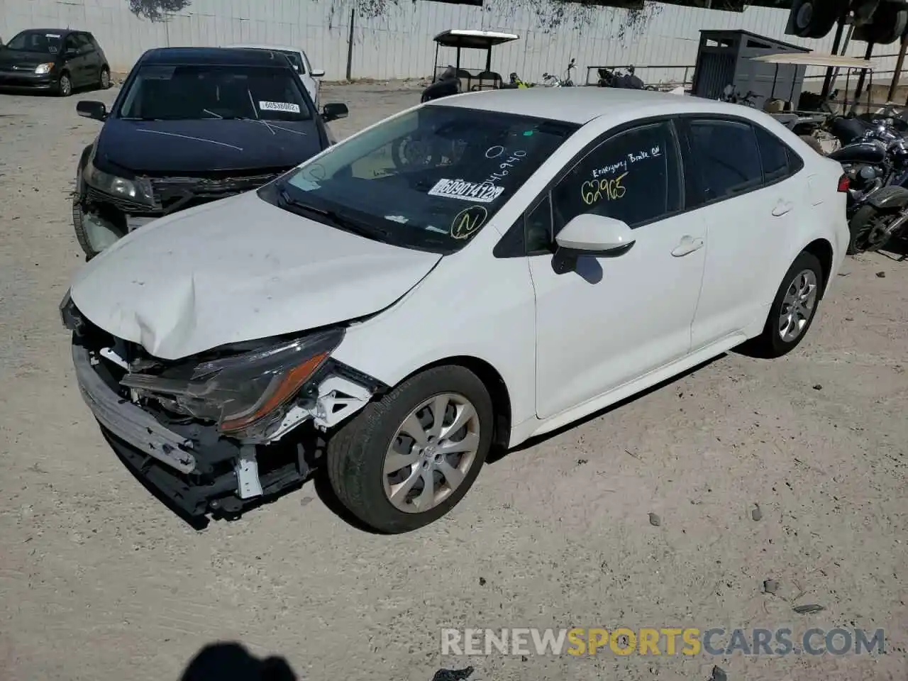 2 Photograph of a damaged car JTDEPRAE3LJ046940 TOYOTA COROLLA 2020