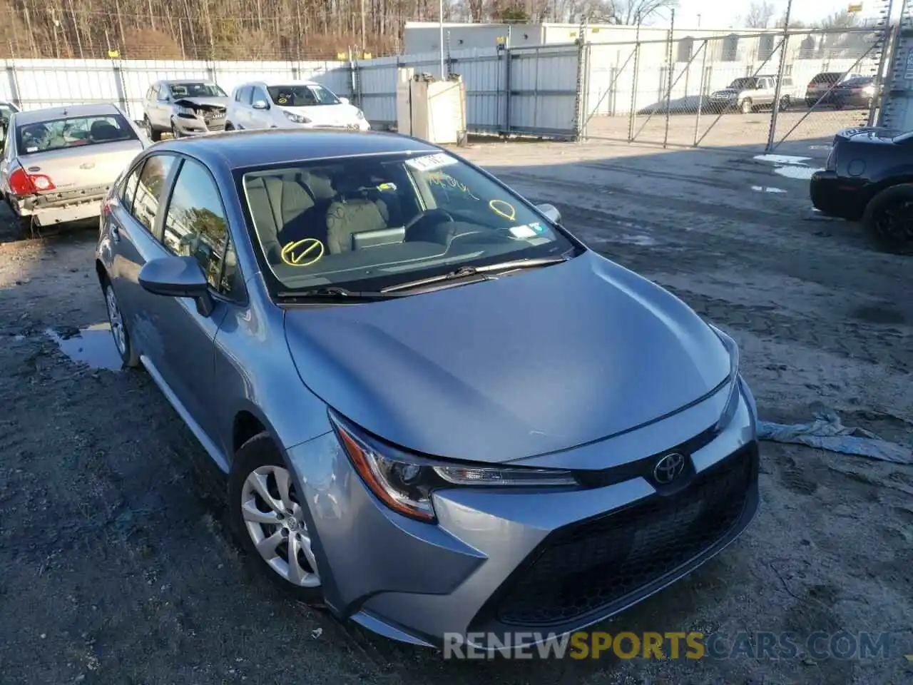 1 Photograph of a damaged car JTDEPRAE3LJ047120 TOYOTA COROLLA 2020