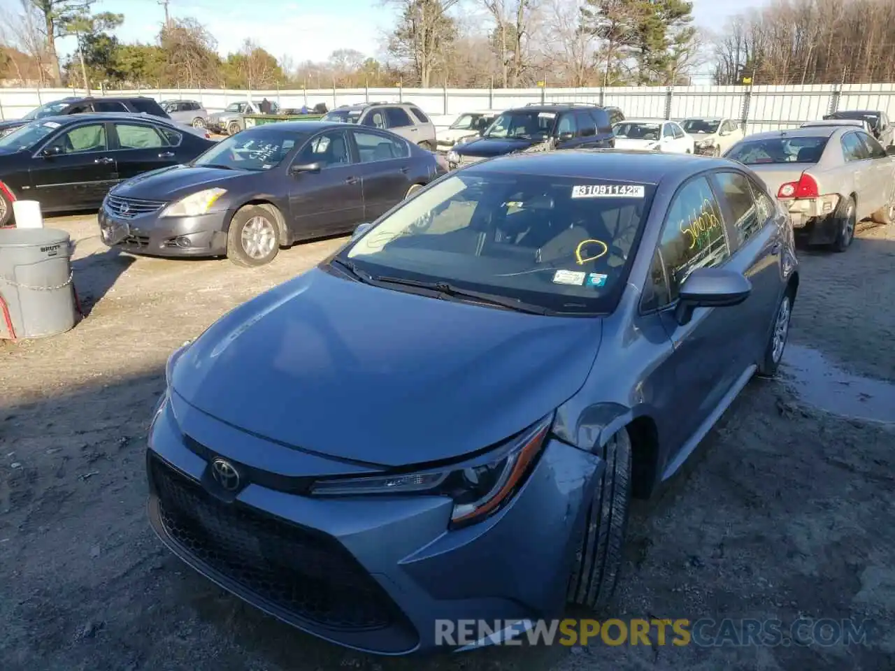 2 Photograph of a damaged car JTDEPRAE3LJ047120 TOYOTA COROLLA 2020