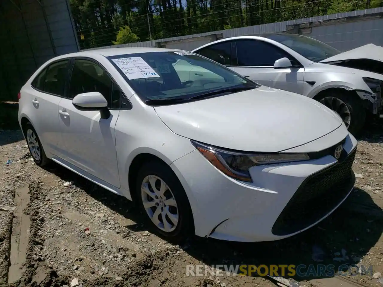 1 Photograph of a damaged car JTDEPRAE3LJ047408 TOYOTA COROLLA 2020