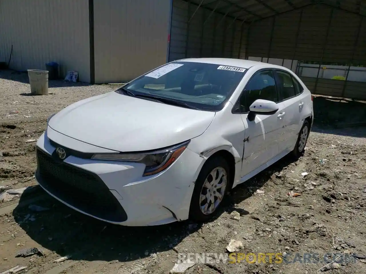 2 Photograph of a damaged car JTDEPRAE3LJ047408 TOYOTA COROLLA 2020