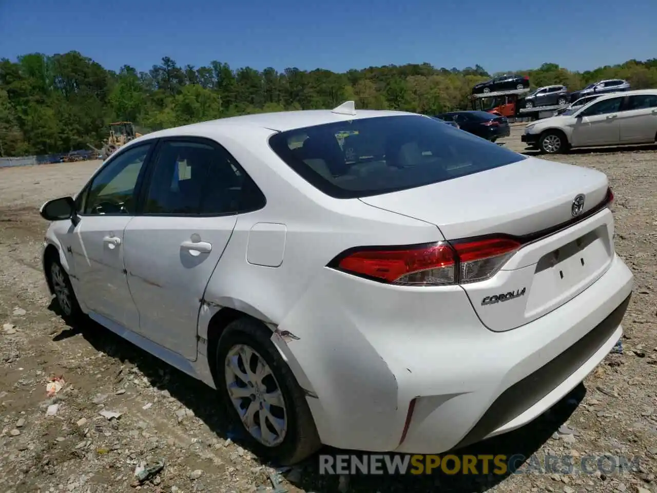 3 Photograph of a damaged car JTDEPRAE3LJ047408 TOYOTA COROLLA 2020