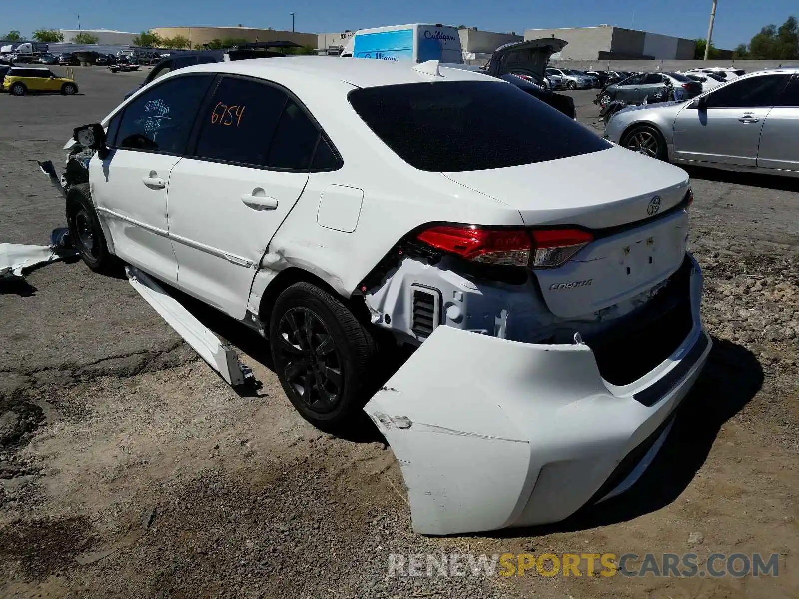 3 Photograph of a damaged car JTDEPRAE3LJ047957 TOYOTA COROLLA 2020