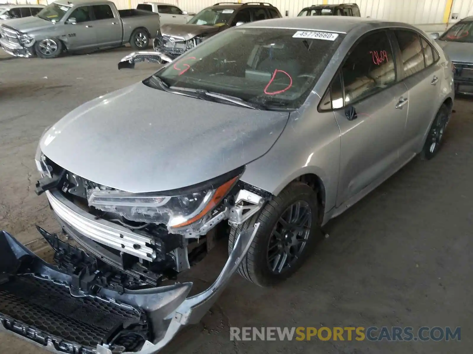 2 Photograph of a damaged car JTDEPRAE3LJ048090 TOYOTA COROLLA 2020