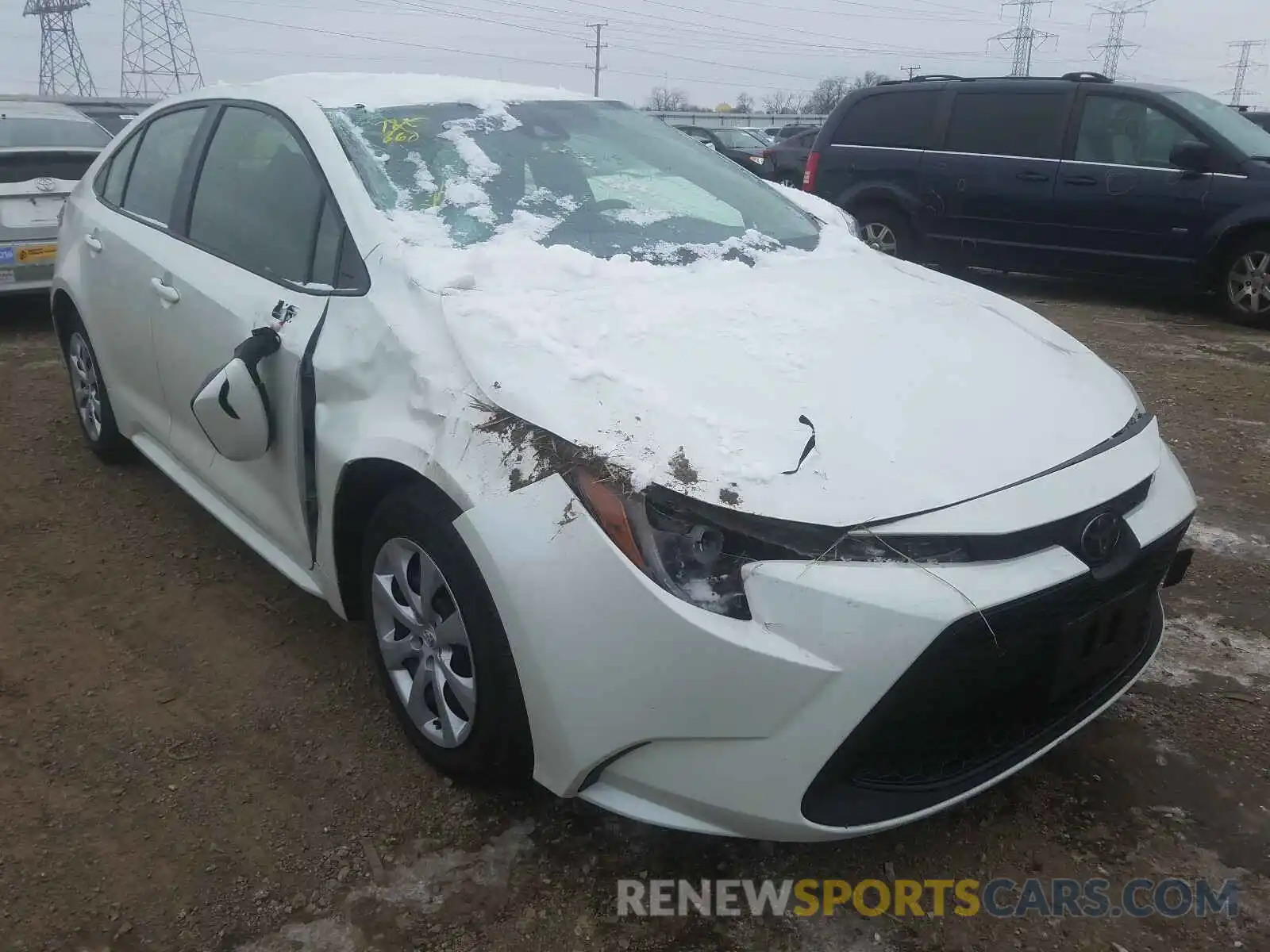 1 Photograph of a damaged car JTDEPRAE3LJ048767 TOYOTA COROLLA 2020