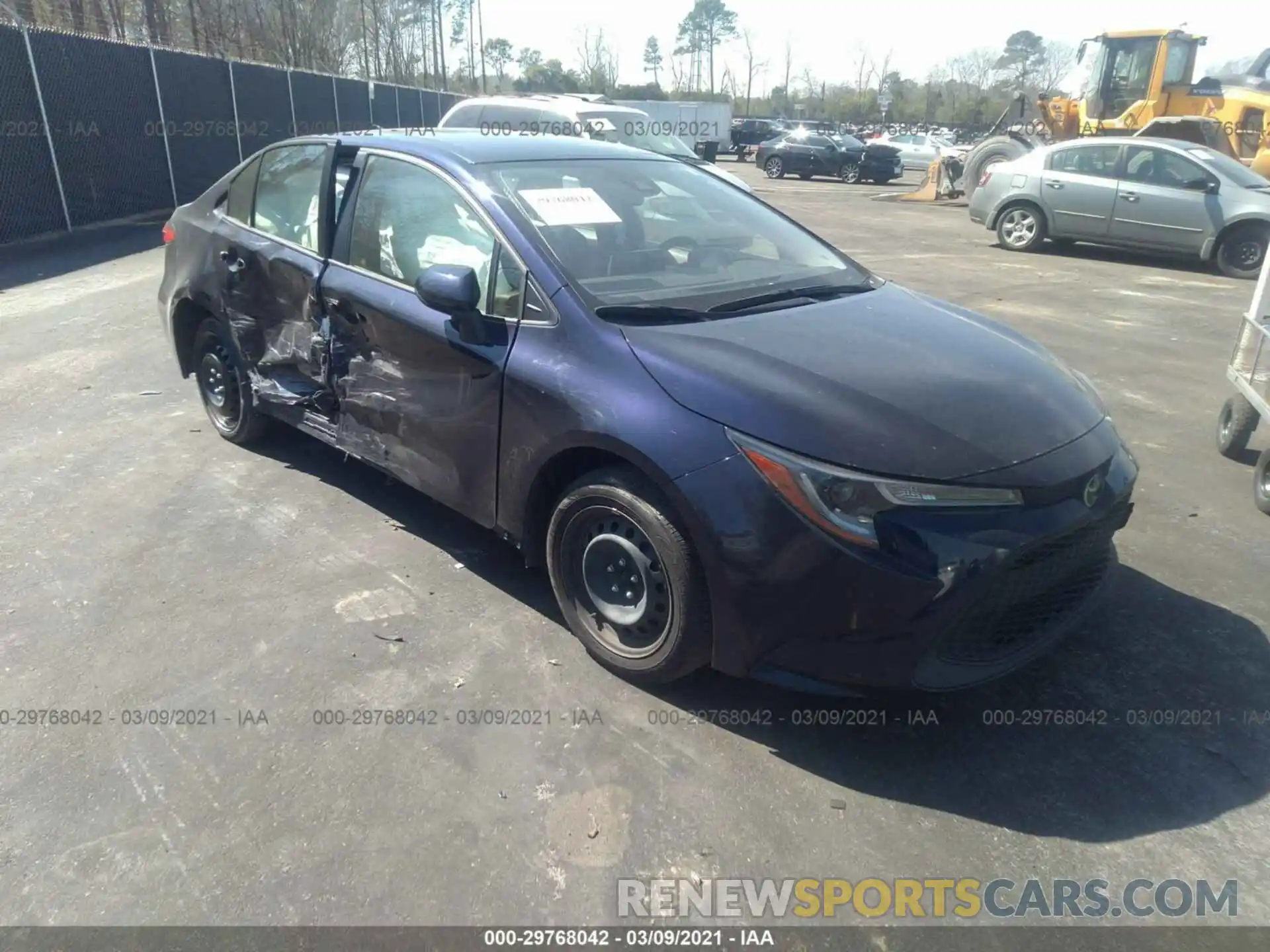 1 Photograph of a damaged car JTDEPRAE3LJ049014 TOYOTA COROLLA 2020