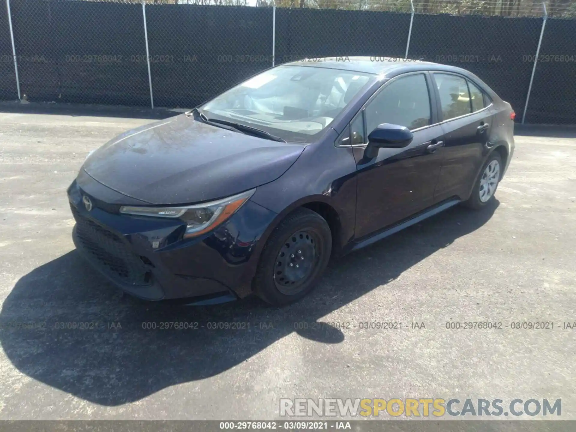 2 Photograph of a damaged car JTDEPRAE3LJ049014 TOYOTA COROLLA 2020