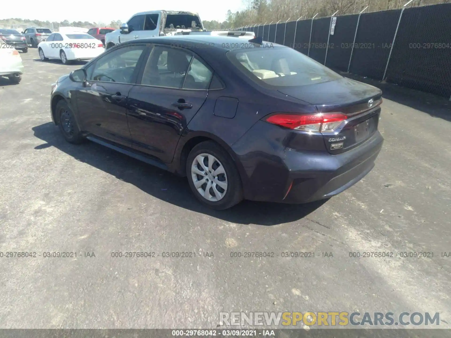 3 Photograph of a damaged car JTDEPRAE3LJ049014 TOYOTA COROLLA 2020