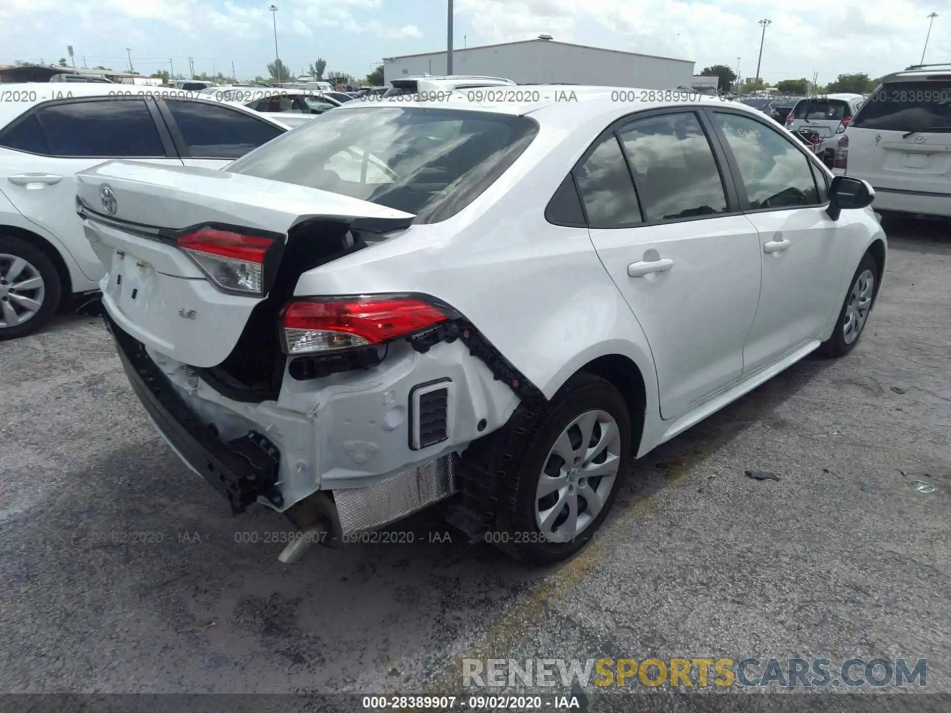 4 Photograph of a damaged car JTDEPRAE3LJ049093 TOYOTA COROLLA 2020