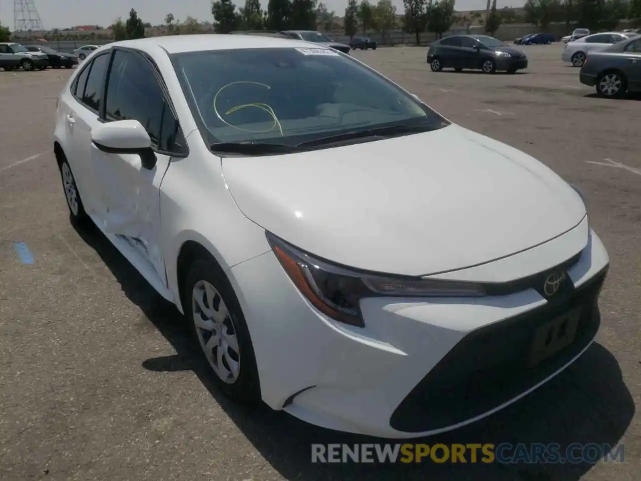 1 Photograph of a damaged car JTDEPRAE3LJ049305 TOYOTA COROLLA 2020