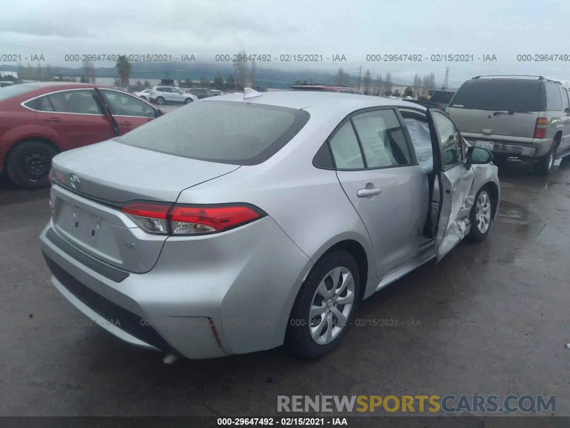 4 Photograph of a damaged car JTDEPRAE3LJ049756 TOYOTA COROLLA 2020