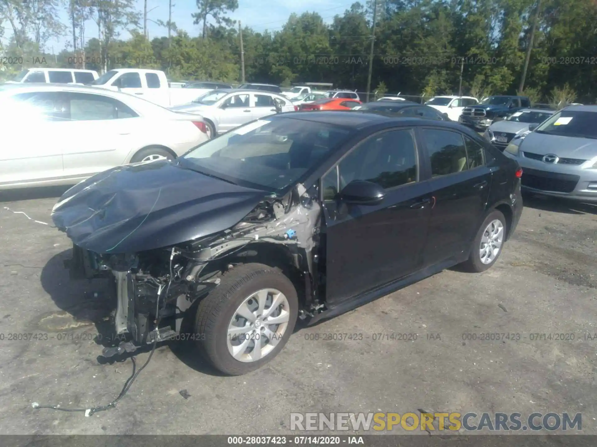 2 Photograph of a damaged car JTDEPRAE3LJ050051 TOYOTA COROLLA 2020