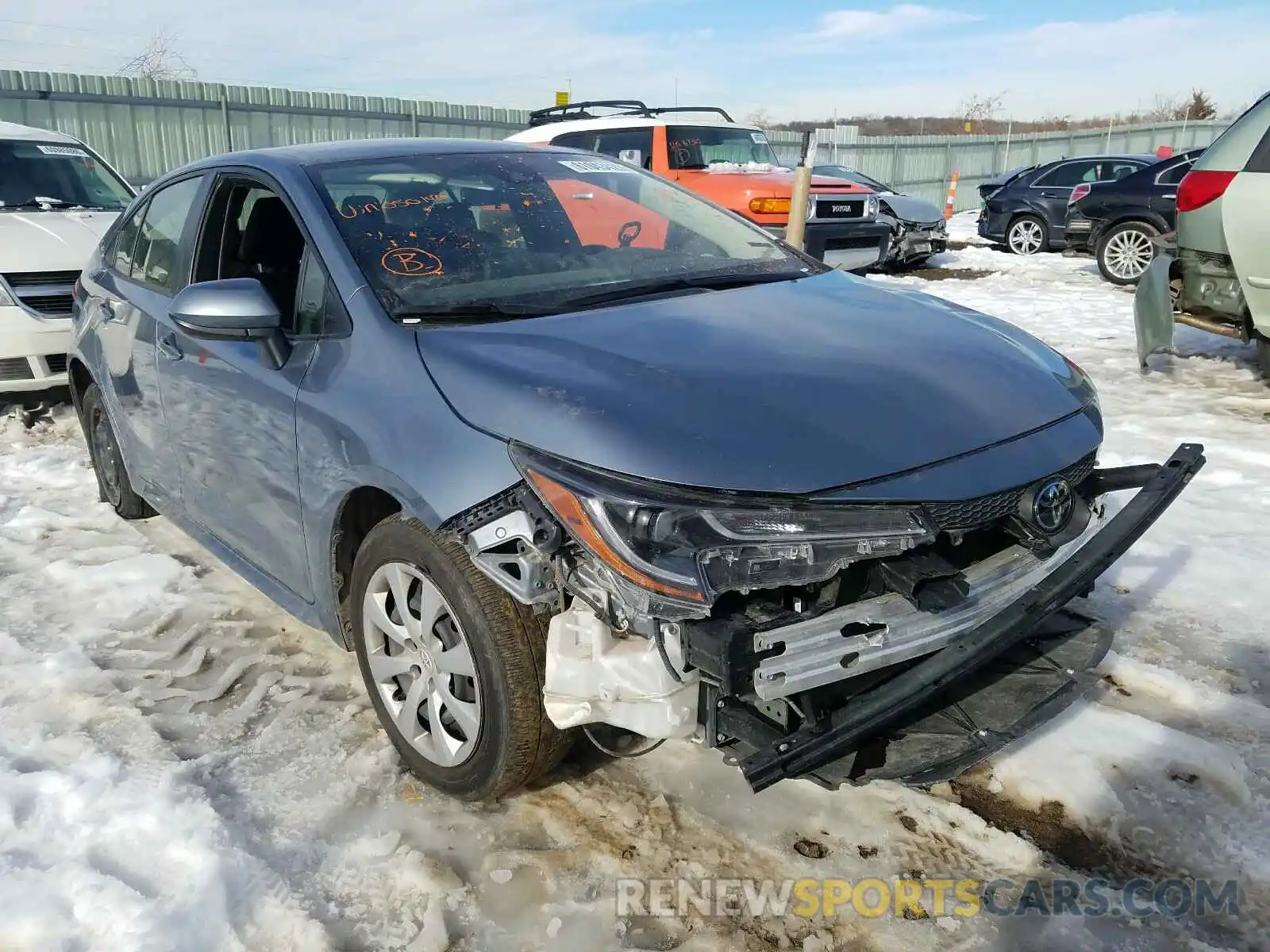 1 Photograph of a damaged car JTDEPRAE3LJ050146 TOYOTA COROLLA 2020