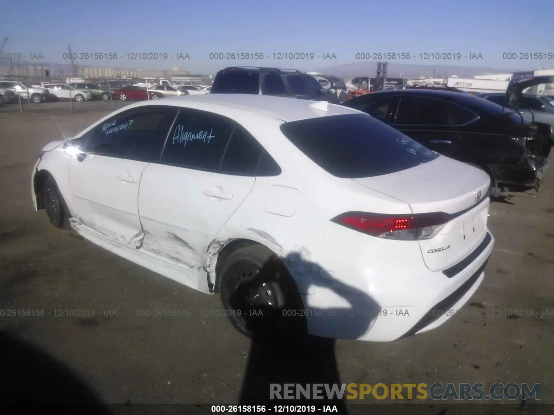 3 Photograph of a damaged car JTDEPRAE3LJ050759 TOYOTA COROLLA 2020