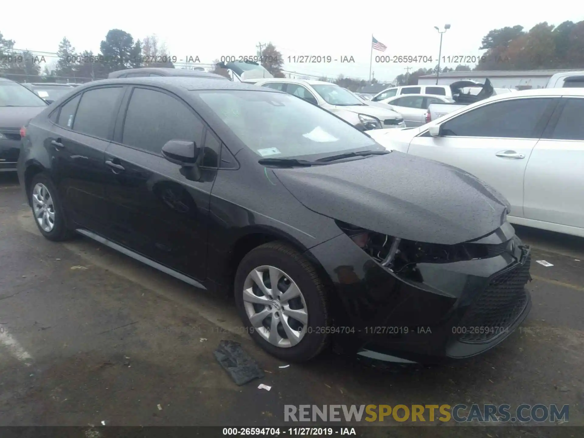 1 Photograph of a damaged car JTDEPRAE3LJ050843 TOYOTA COROLLA 2020