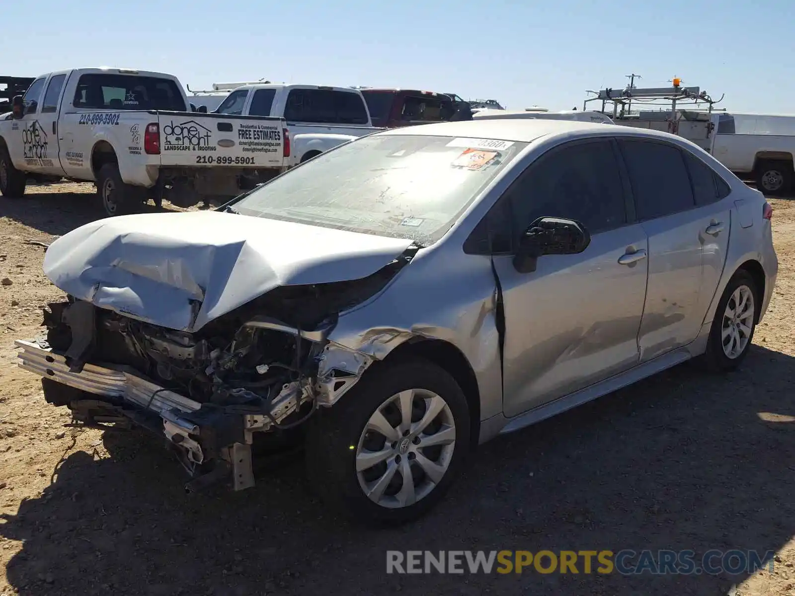 2 Photograph of a damaged car JTDEPRAE3LJ050924 TOYOTA COROLLA 2020