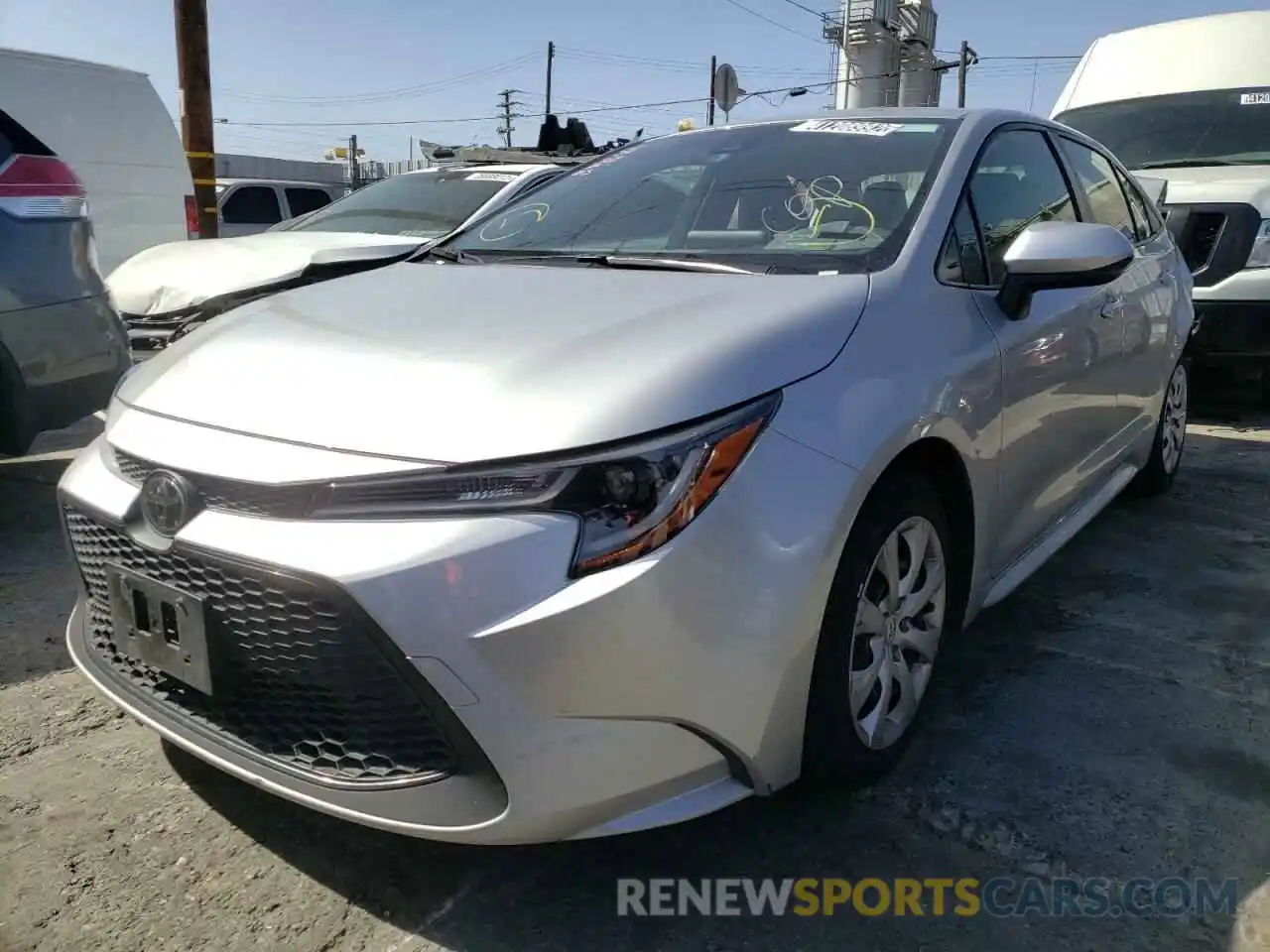 2 Photograph of a damaged car JTDEPRAE3LJ051457 TOYOTA COROLLA 2020