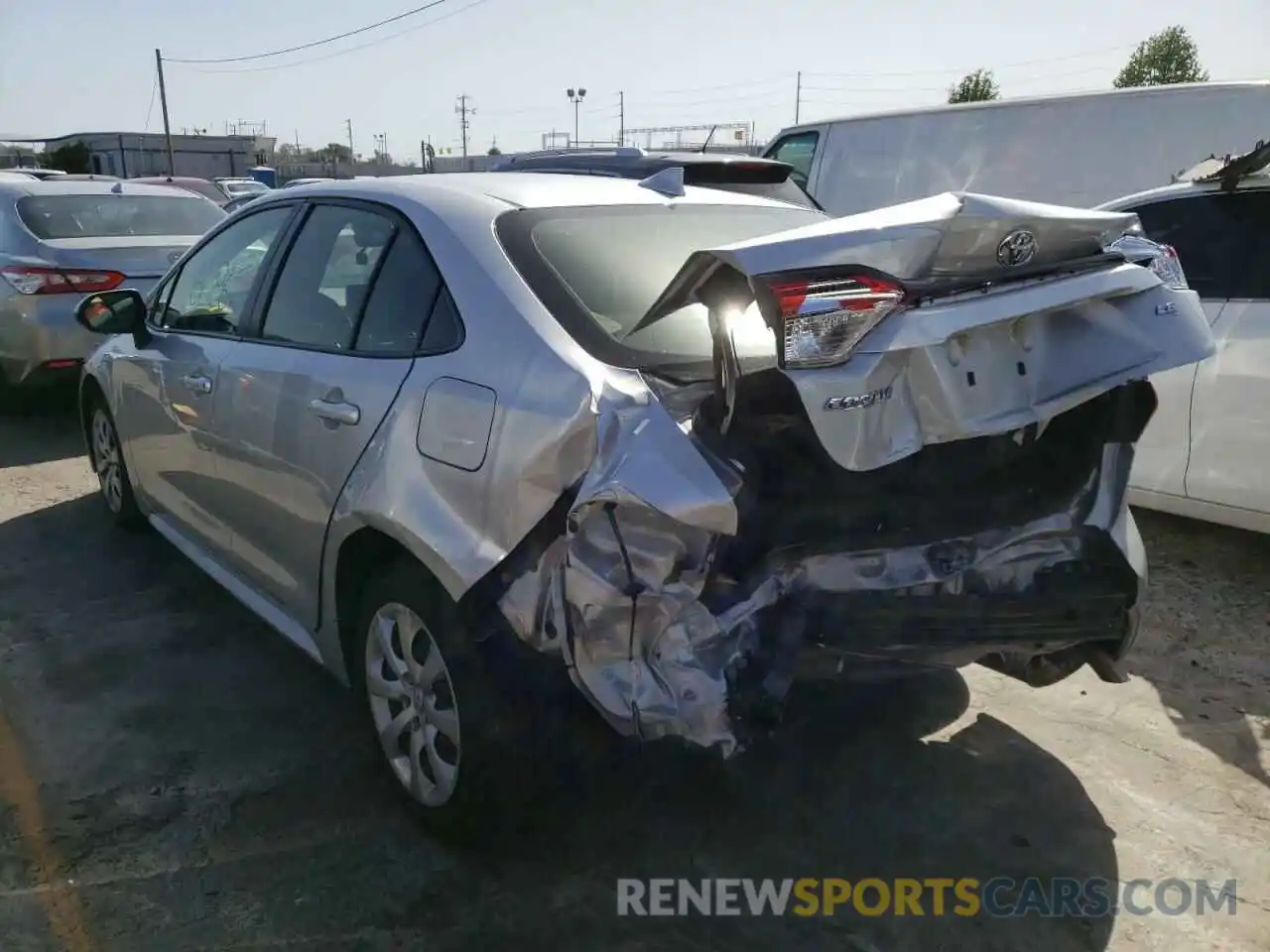 3 Photograph of a damaged car JTDEPRAE3LJ051457 TOYOTA COROLLA 2020