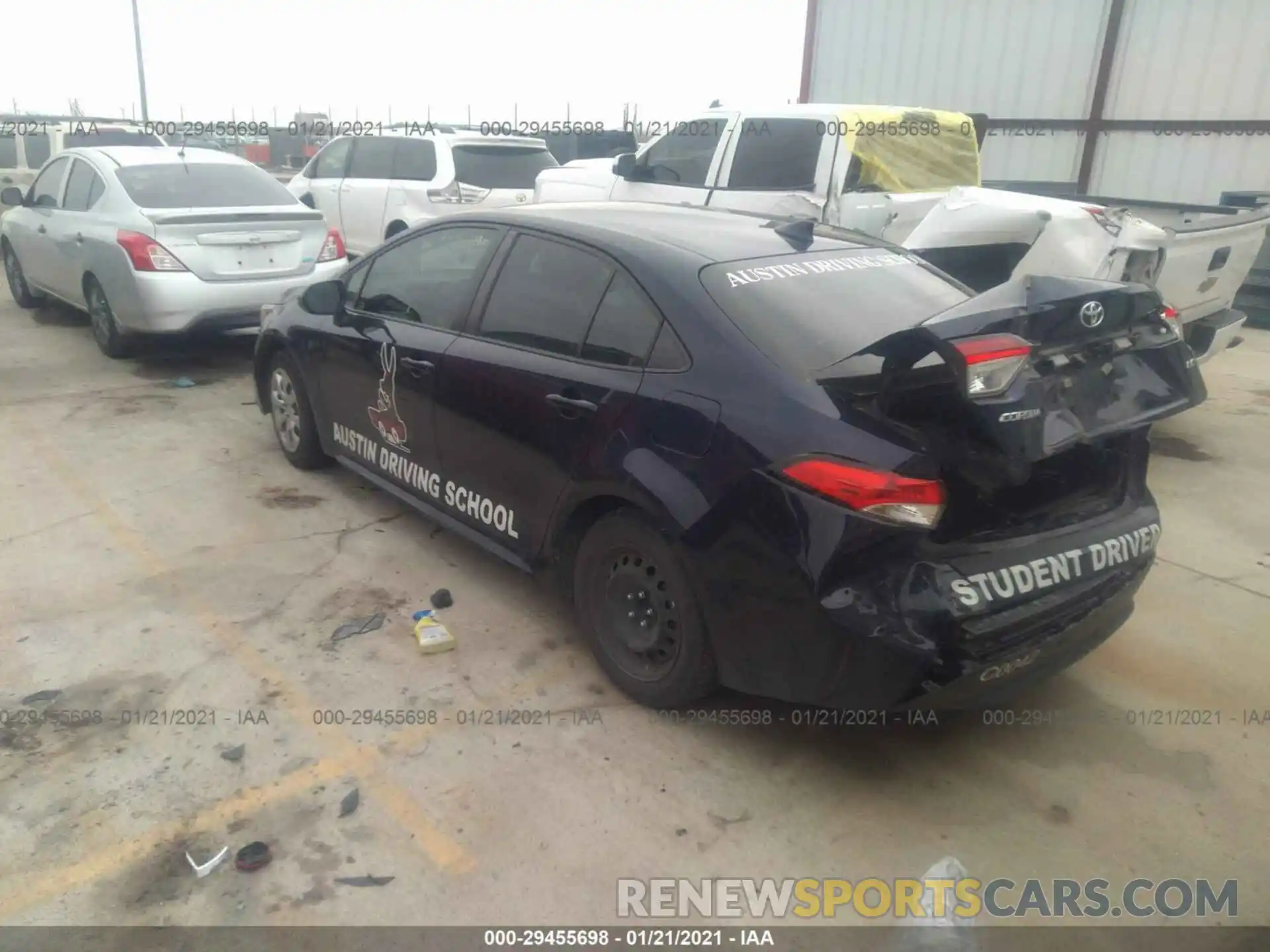 3 Photograph of a damaged car JTDEPRAE3LJ052933 TOYOTA COROLLA 2020