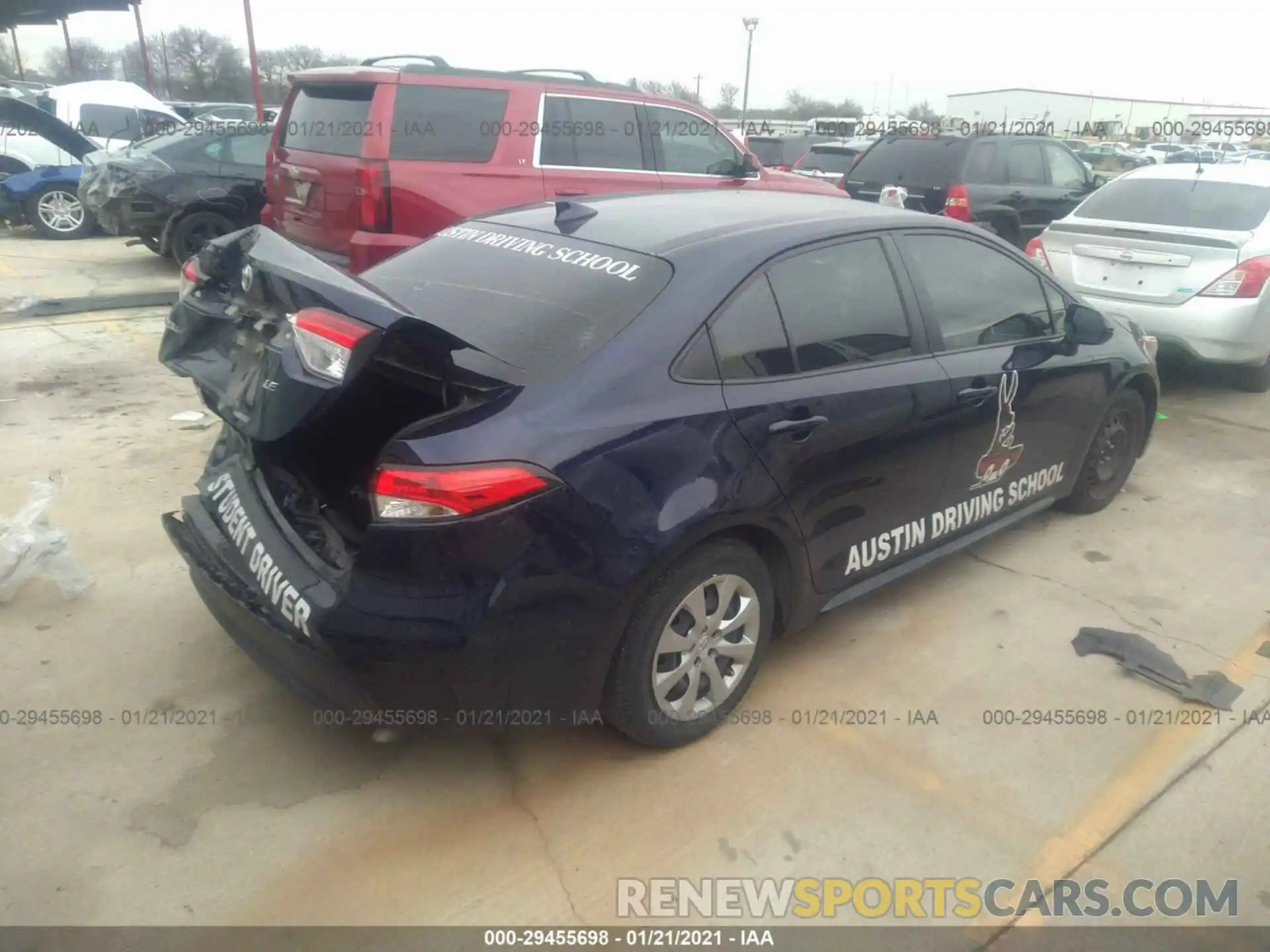 4 Photograph of a damaged car JTDEPRAE3LJ052933 TOYOTA COROLLA 2020