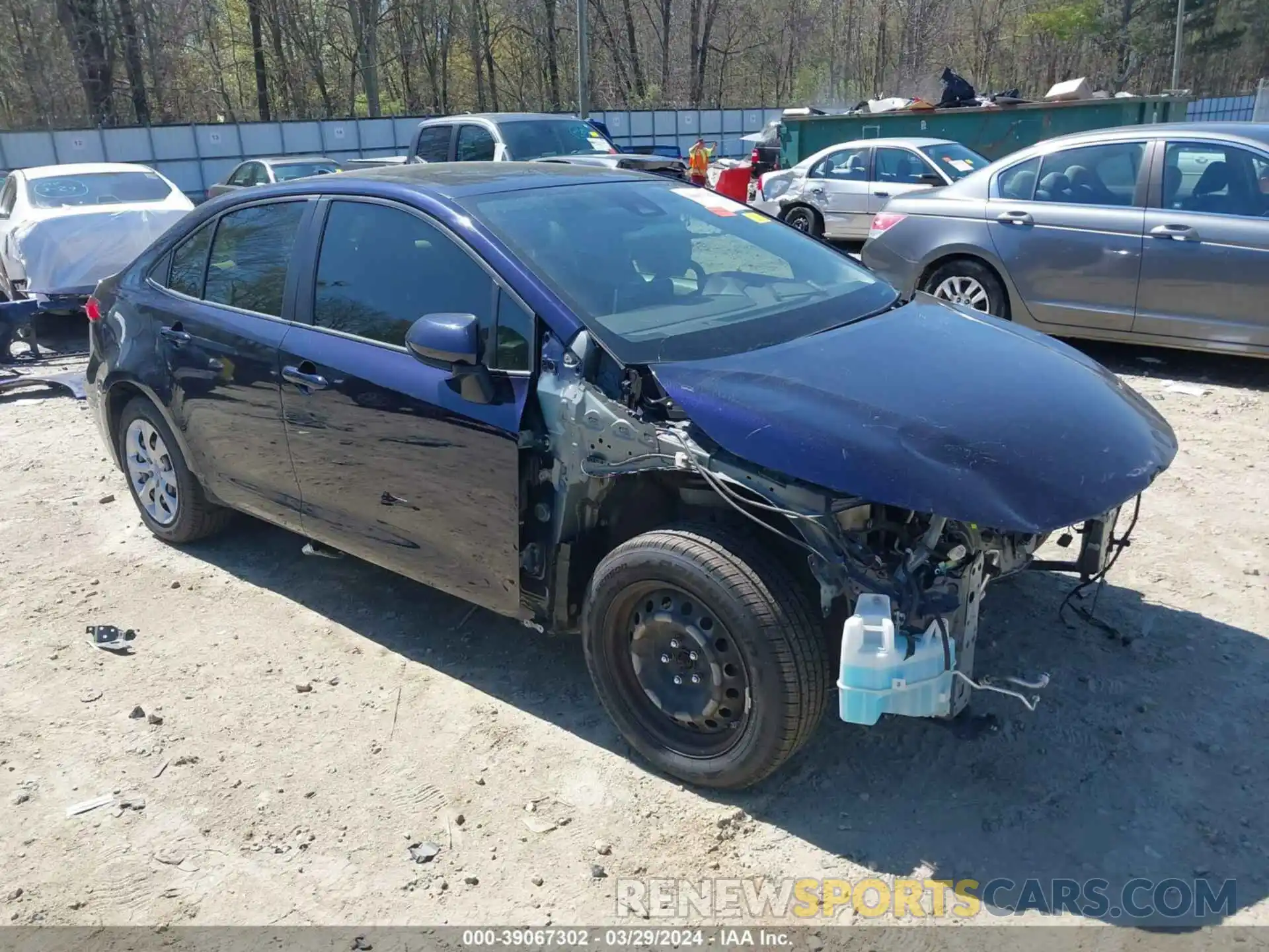 1 Photograph of a damaged car JTDEPRAE3LJ053211 TOYOTA COROLLA 2020