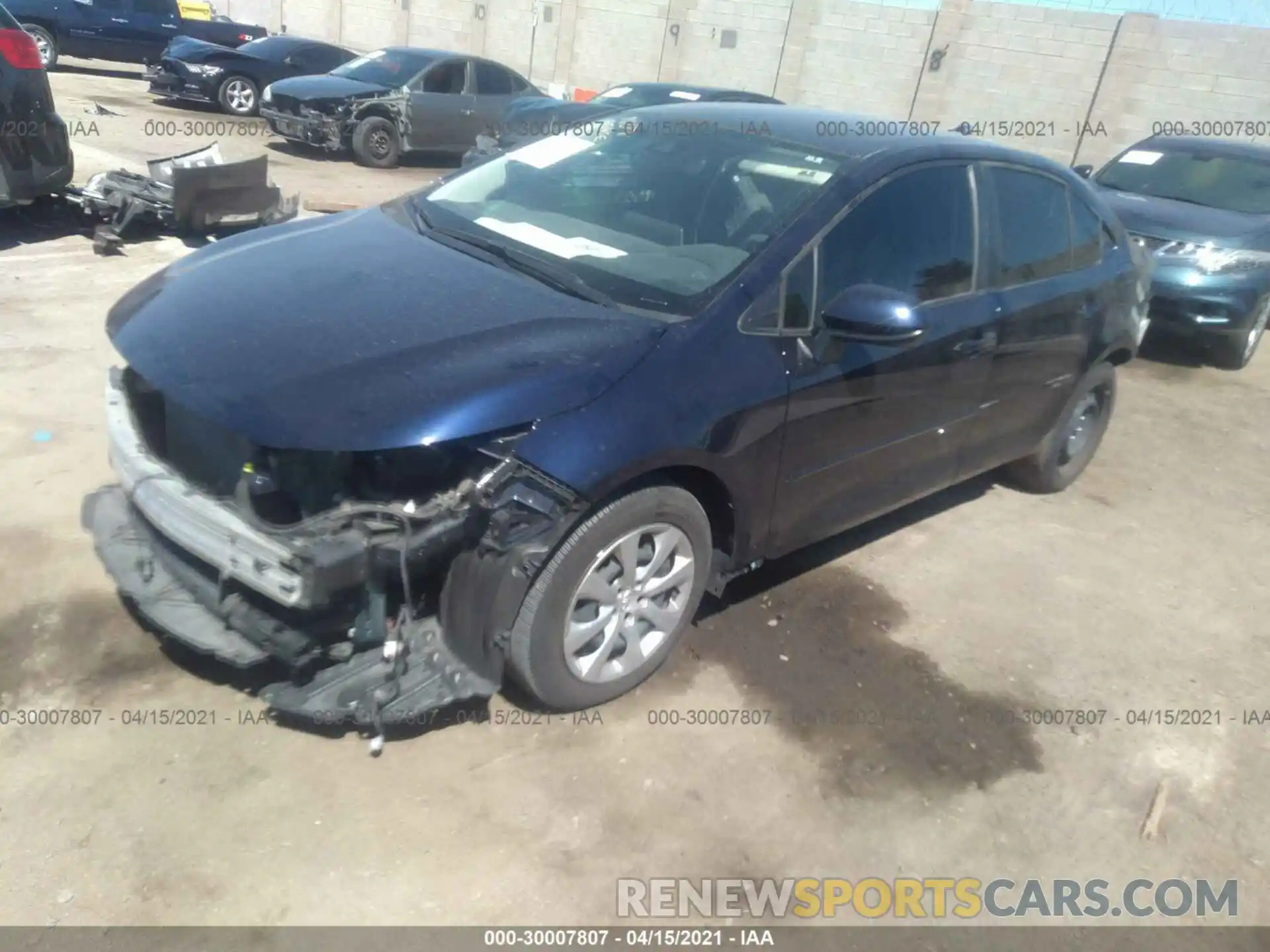 2 Photograph of a damaged car JTDEPRAE3LJ053788 TOYOTA COROLLA 2020