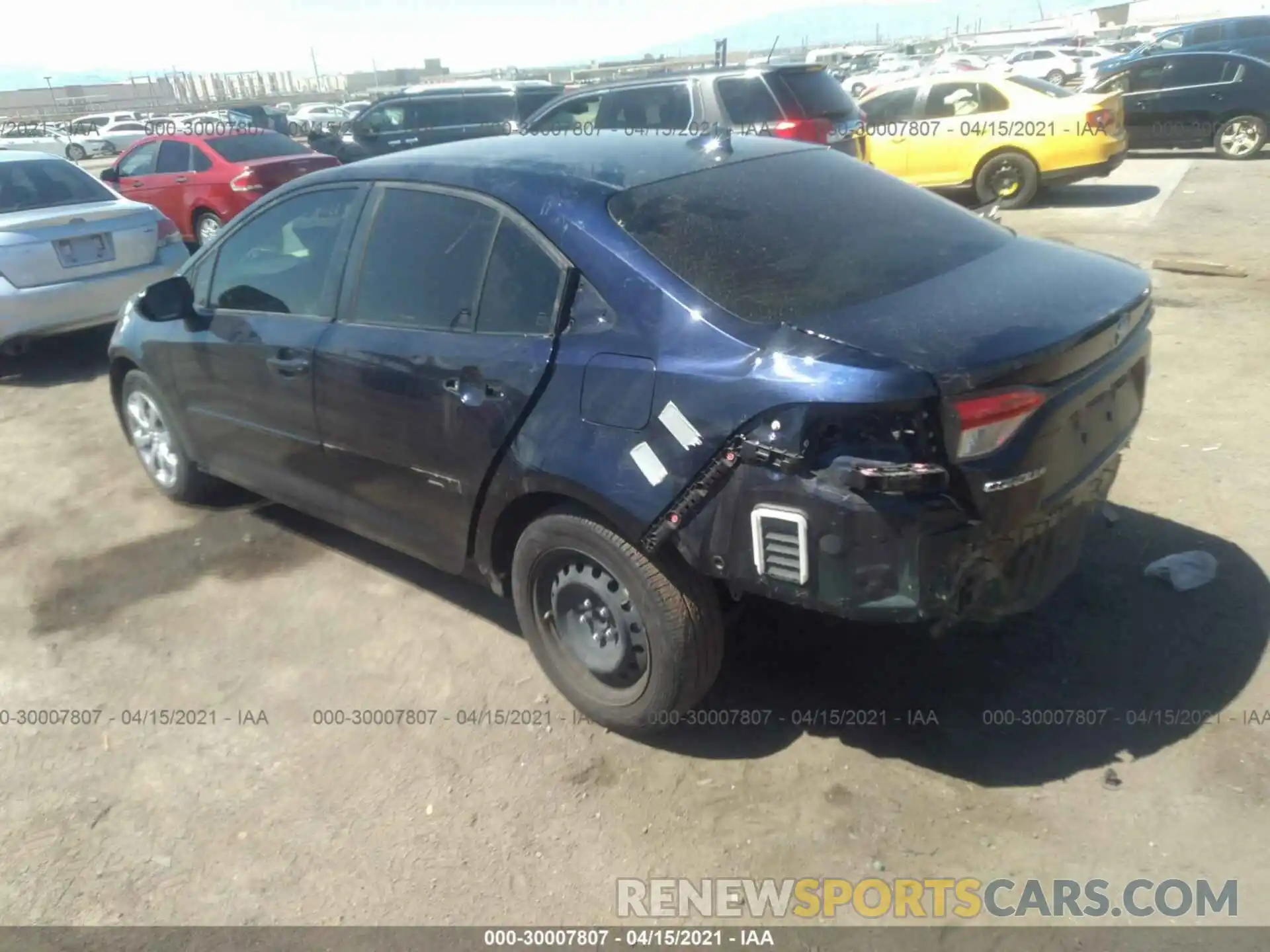 3 Photograph of a damaged car JTDEPRAE3LJ053788 TOYOTA COROLLA 2020