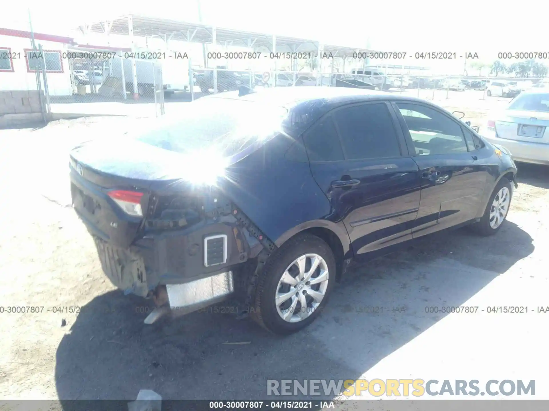 4 Photograph of a damaged car JTDEPRAE3LJ053788 TOYOTA COROLLA 2020