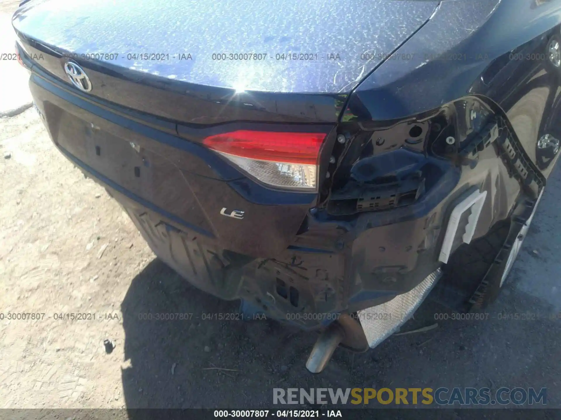 6 Photograph of a damaged car JTDEPRAE3LJ053788 TOYOTA COROLLA 2020