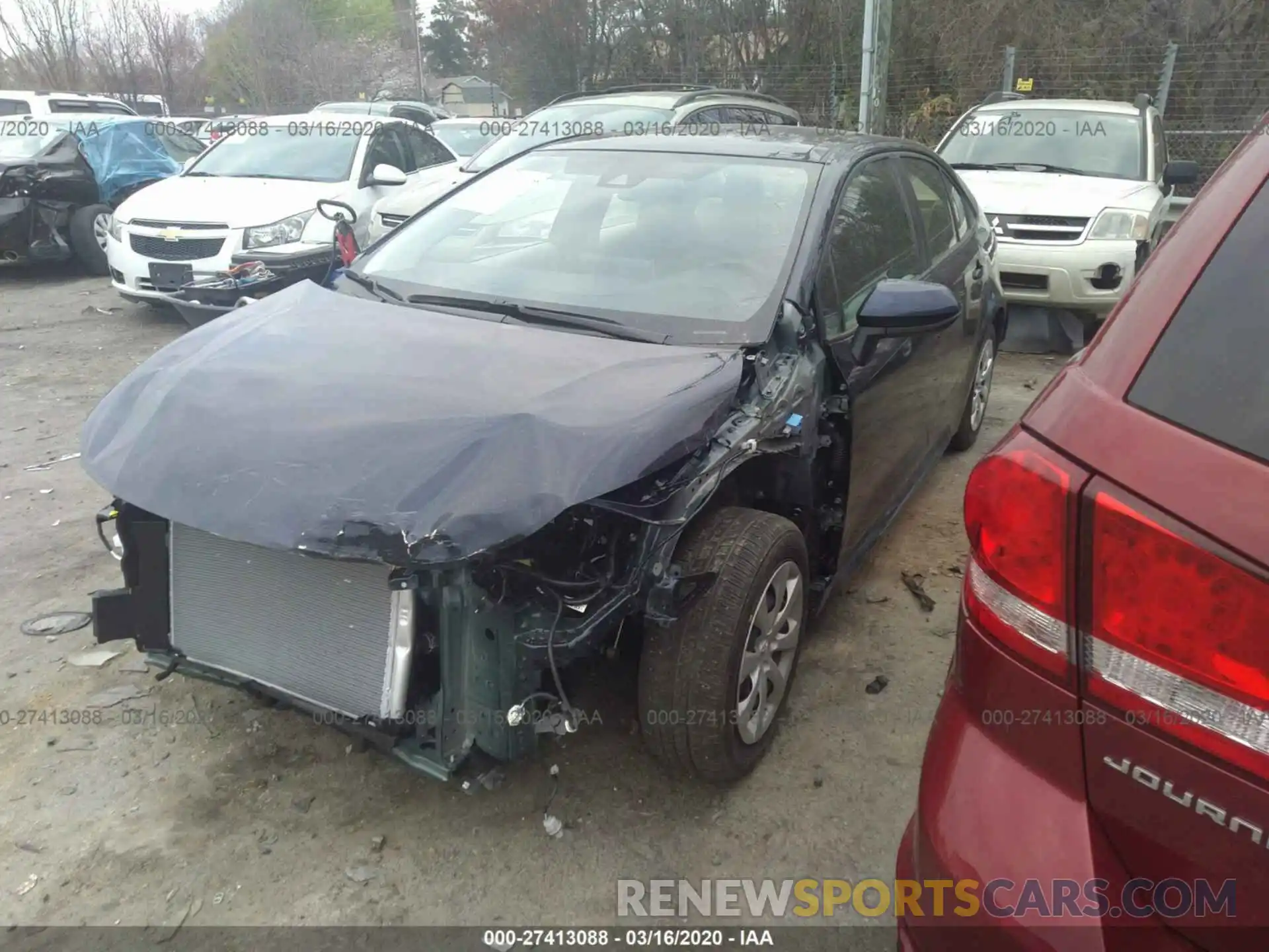 2 Photograph of a damaged car JTDEPRAE3LJ054021 TOYOTA COROLLA 2020